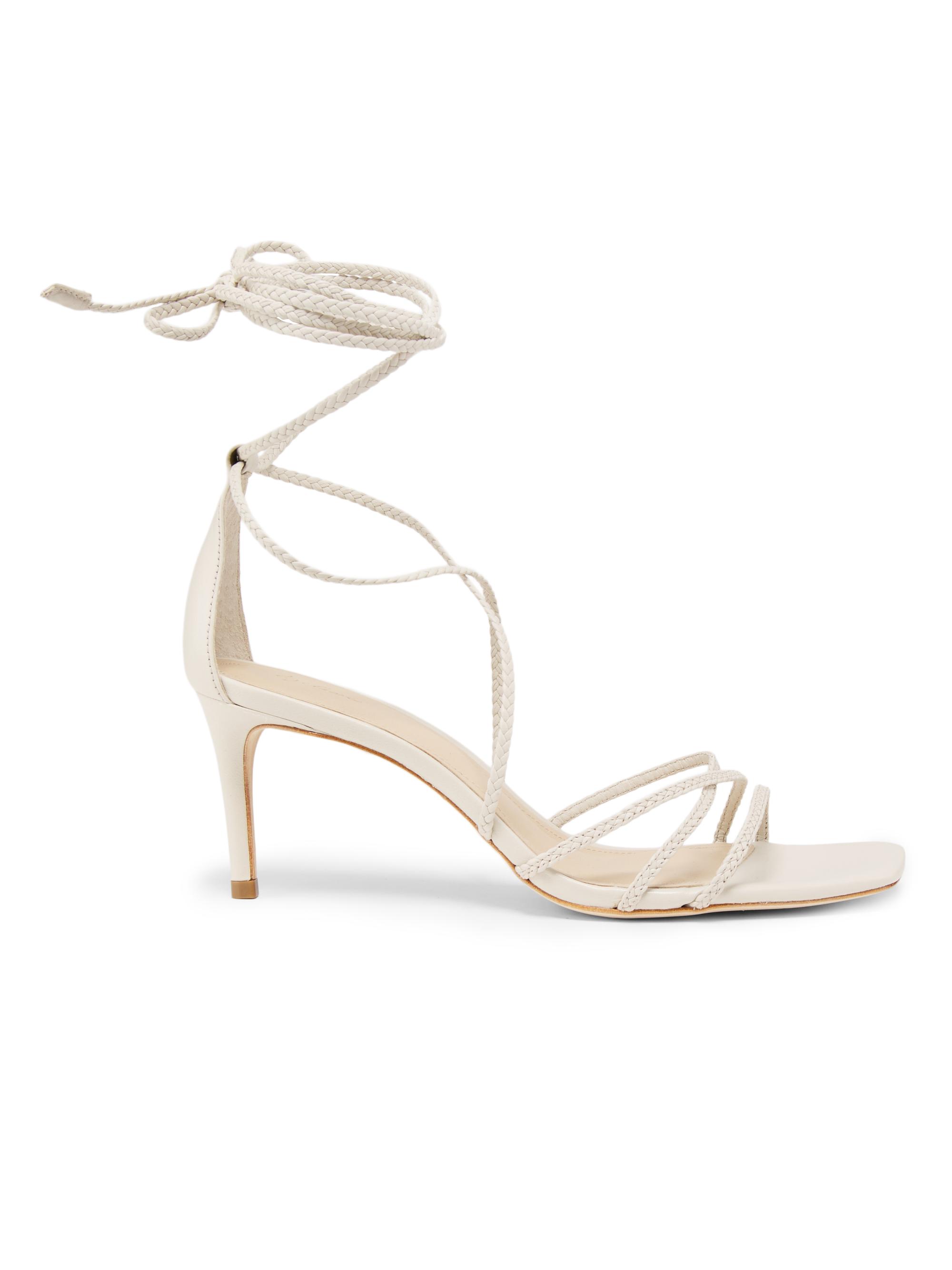 22élevé Women's 70MM Braided Leather Sandals -