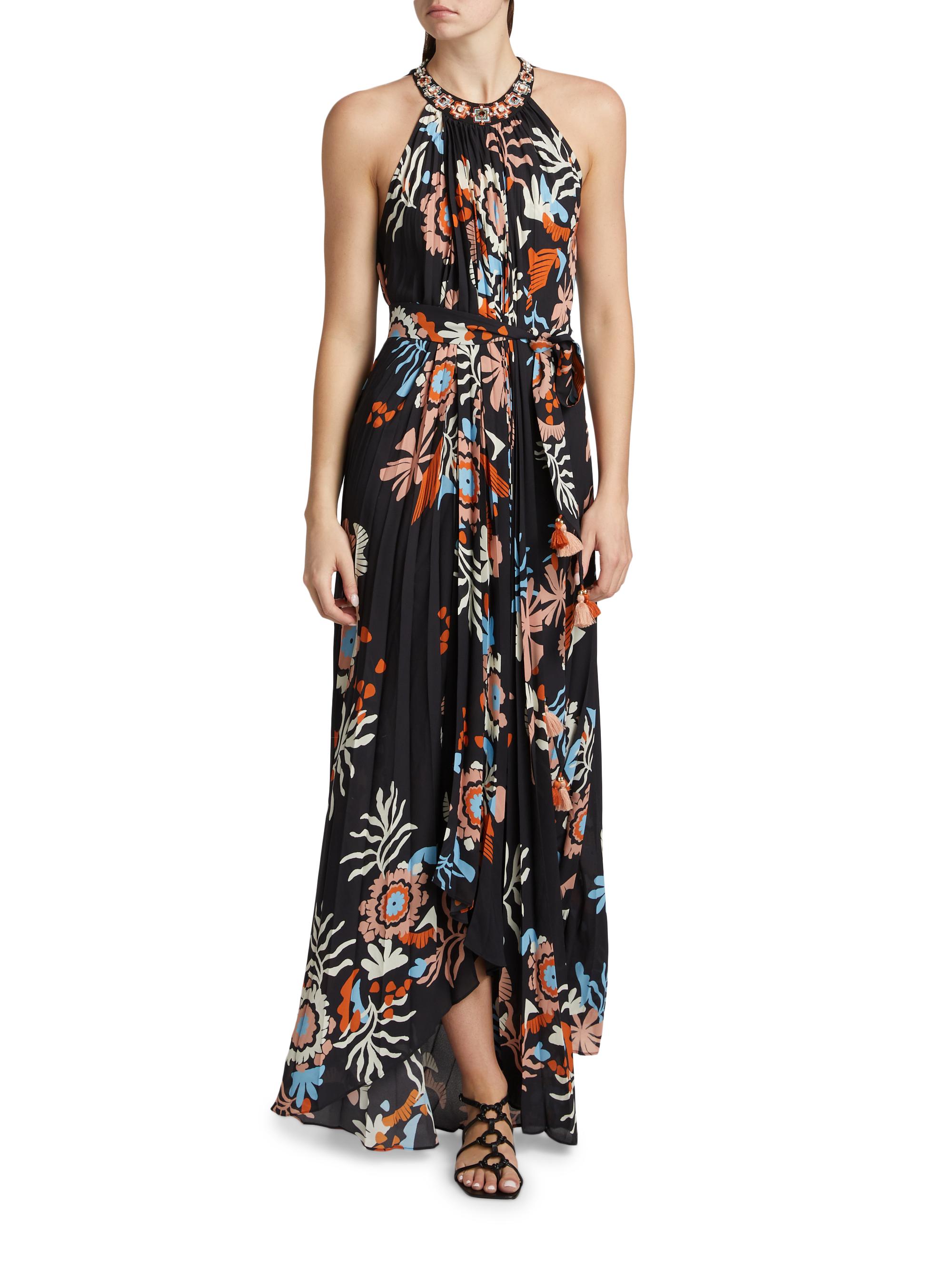 Figue Jennifer Floral Halterneck Maxi Dress | Saks Fifth Avenue