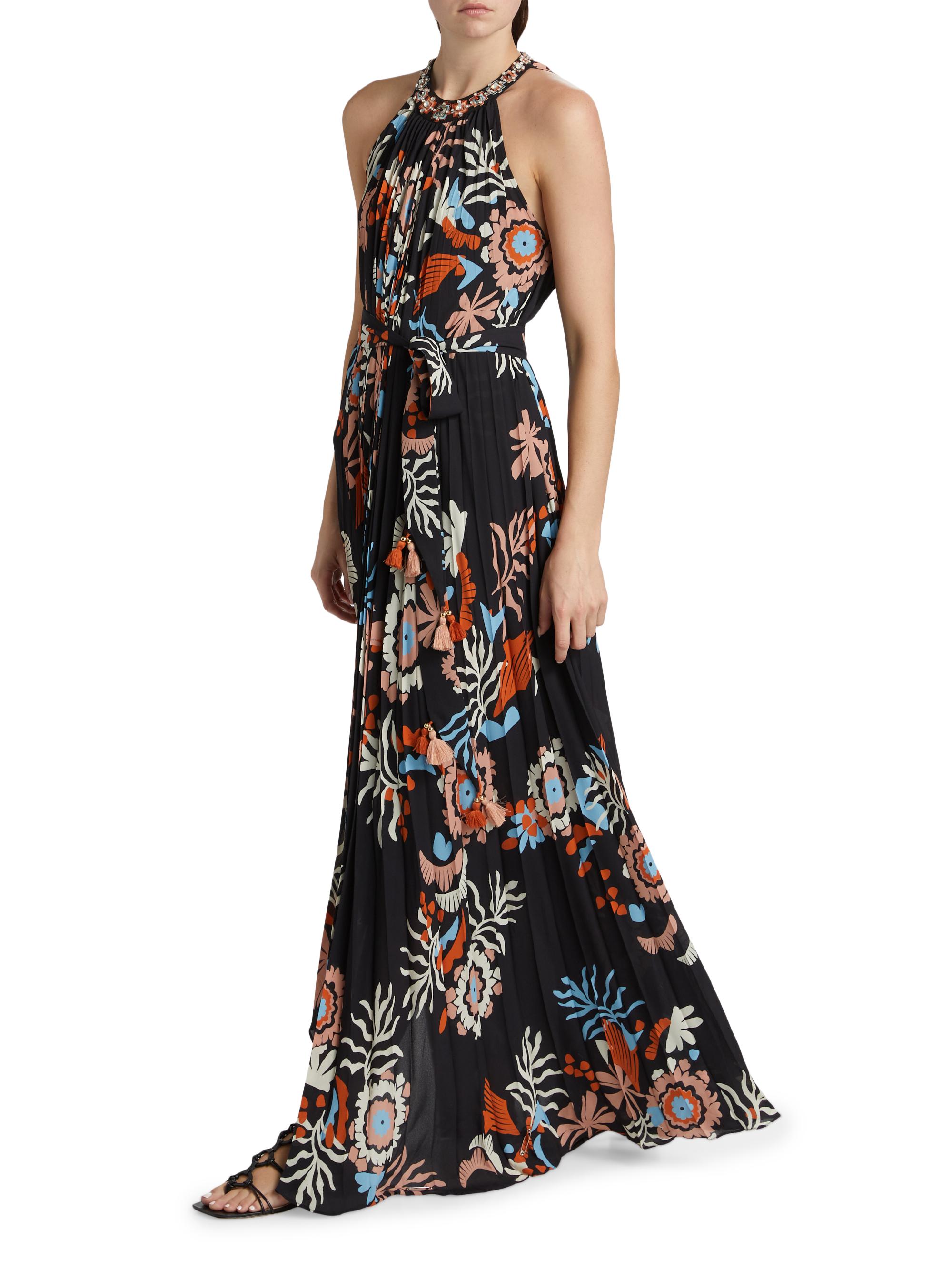 Figue Jennifer Floral Halterneck Maxi Dress | Saks Fifth Avenue