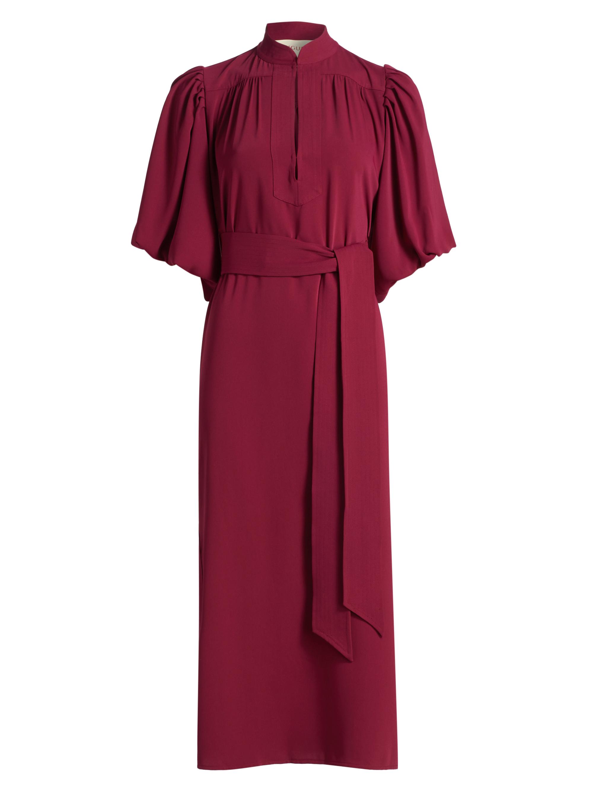 Figue Women's Dani Tie-Waist Midi-Dress - Sangria Red