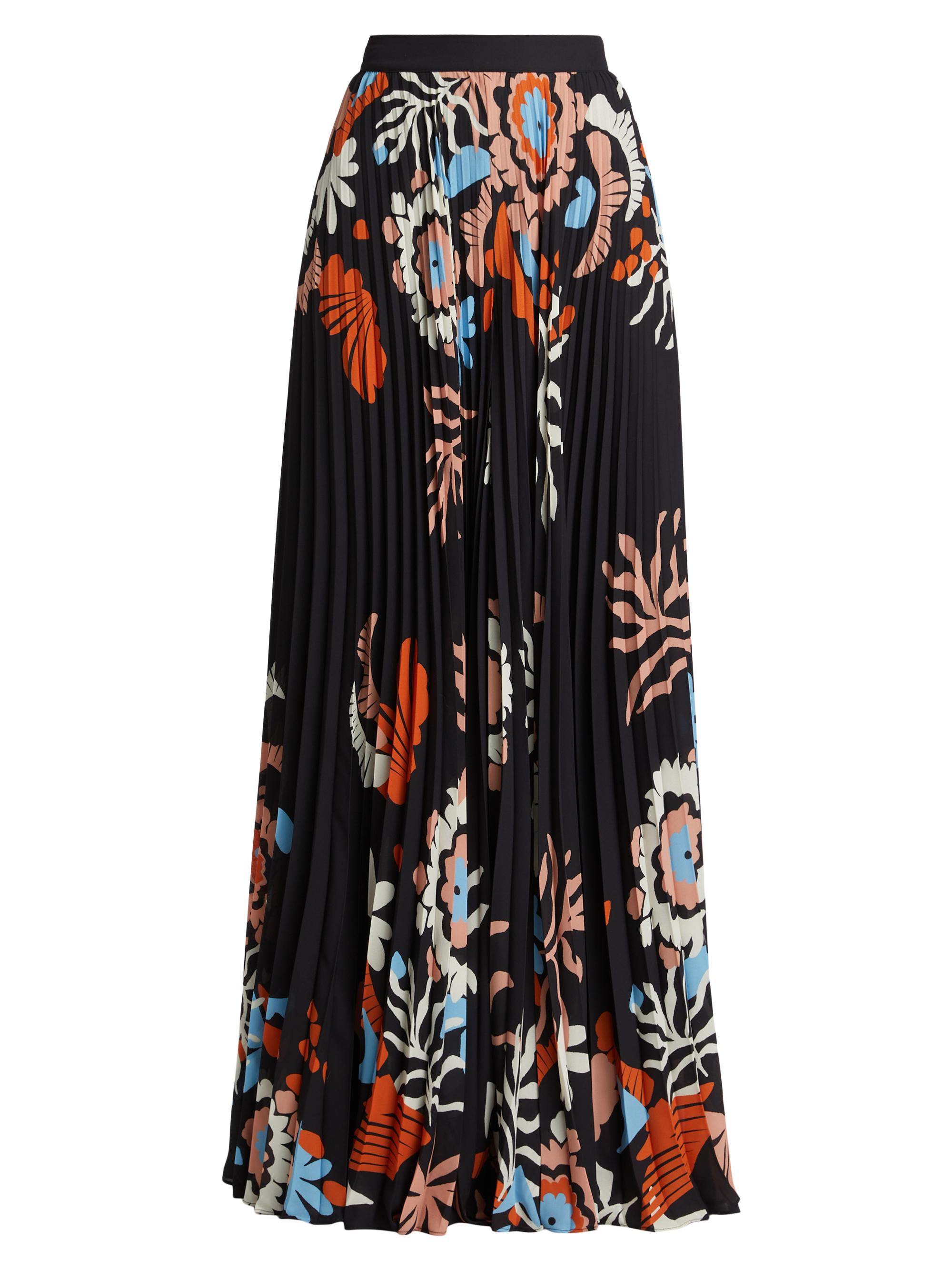 Figue Women's Adrienne Floral Pleated Palazzo Pants - Paradise Mirage Onyx Black