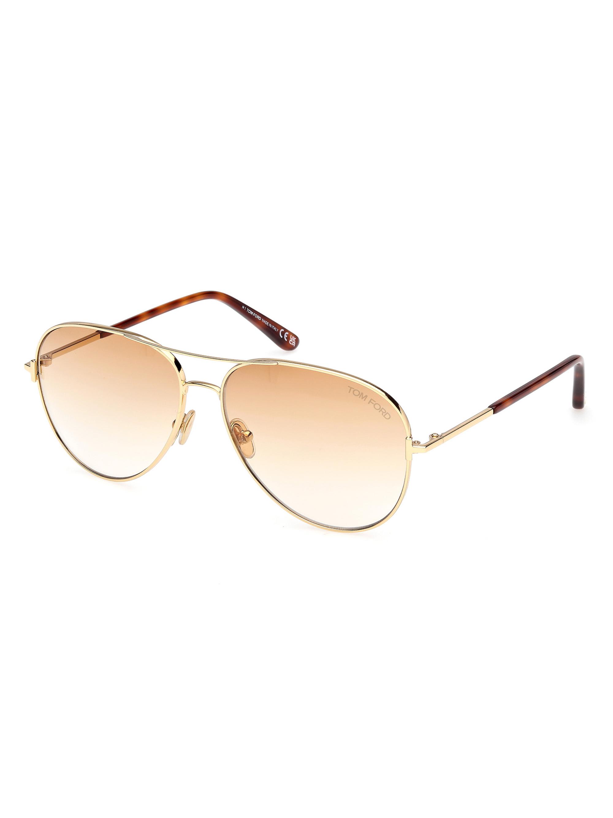 TOM FORD Women's Clark 59MM Aviator Sunglasses - Havana Gold Yellow
