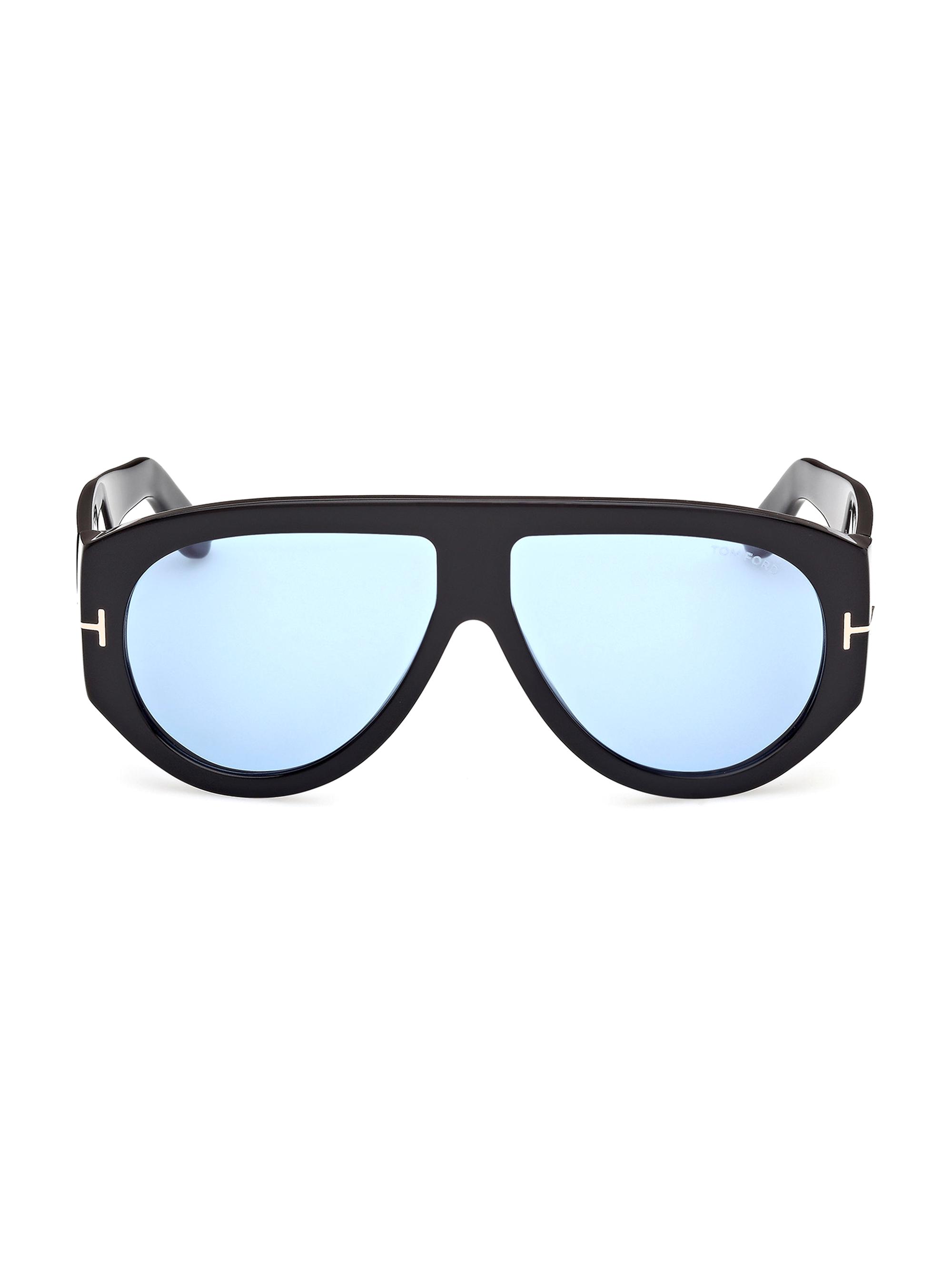 TOM FORD Men's Bronson 60MM Pilot Sunglasses - Black Blue
