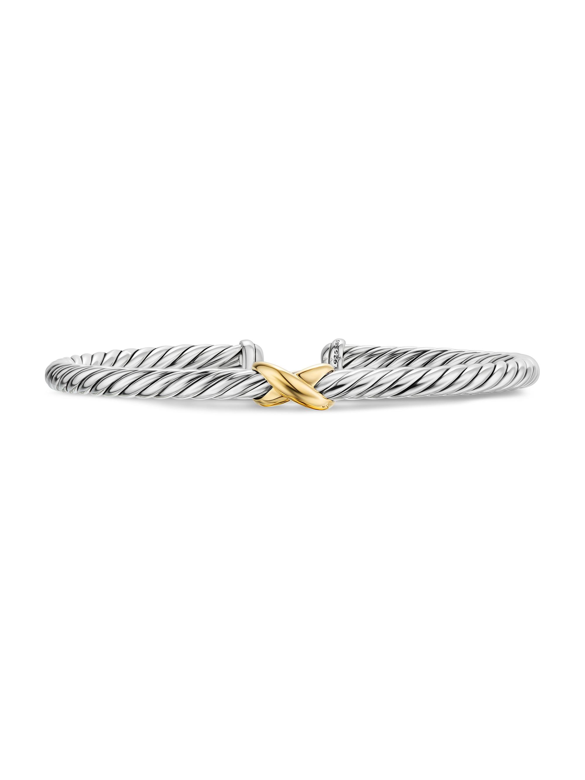 David Yurman Women's Cable Flex x Station Bracelet in Sterling Silver - Silver
