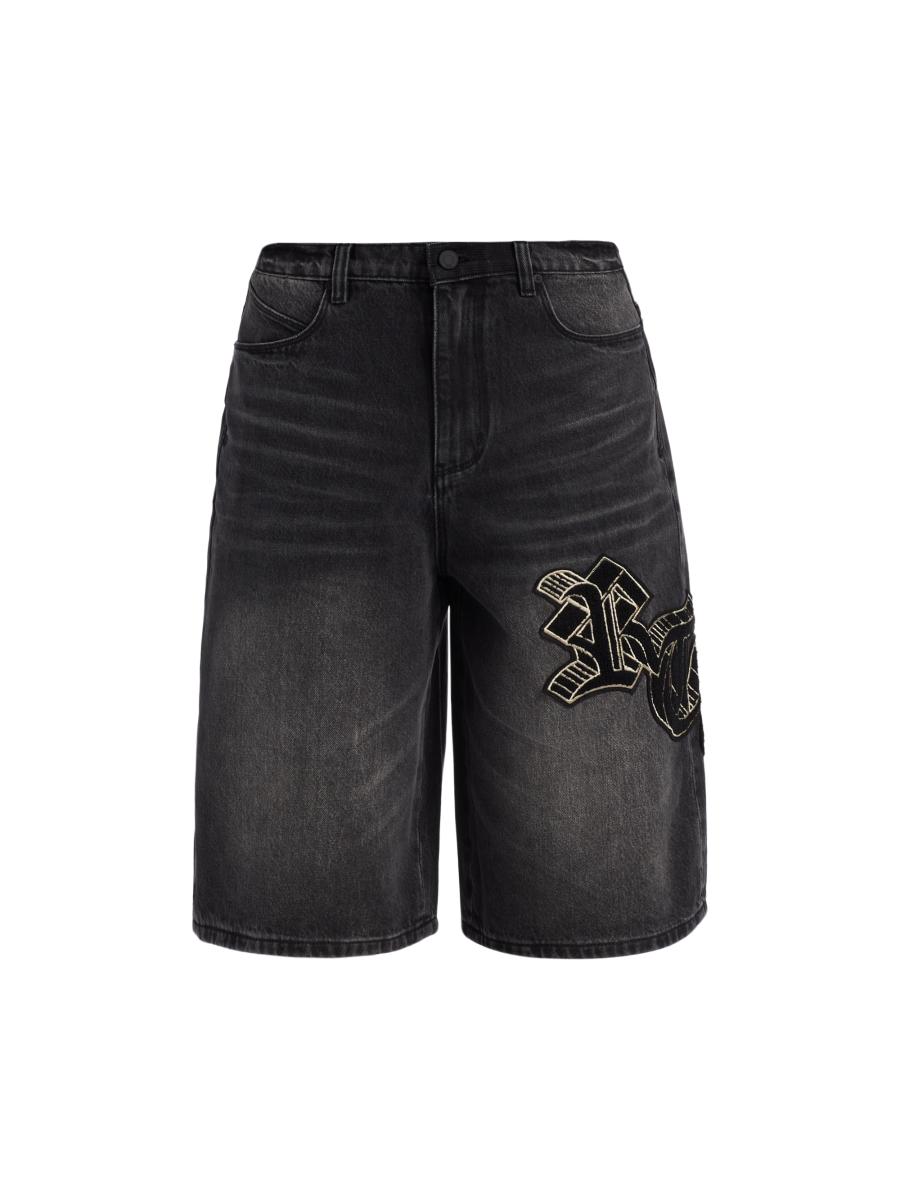 【TLLDAWN】BERMUDA DENIM PANTS charcoal Bermuda Denim Shorts - Faded Black – Orcas Lucille