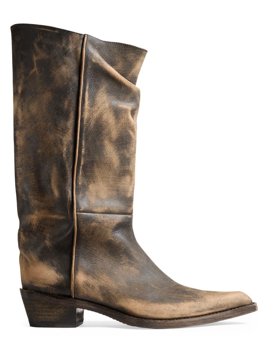 Khaite Calf Leather Pointed-toe Boots In Multi