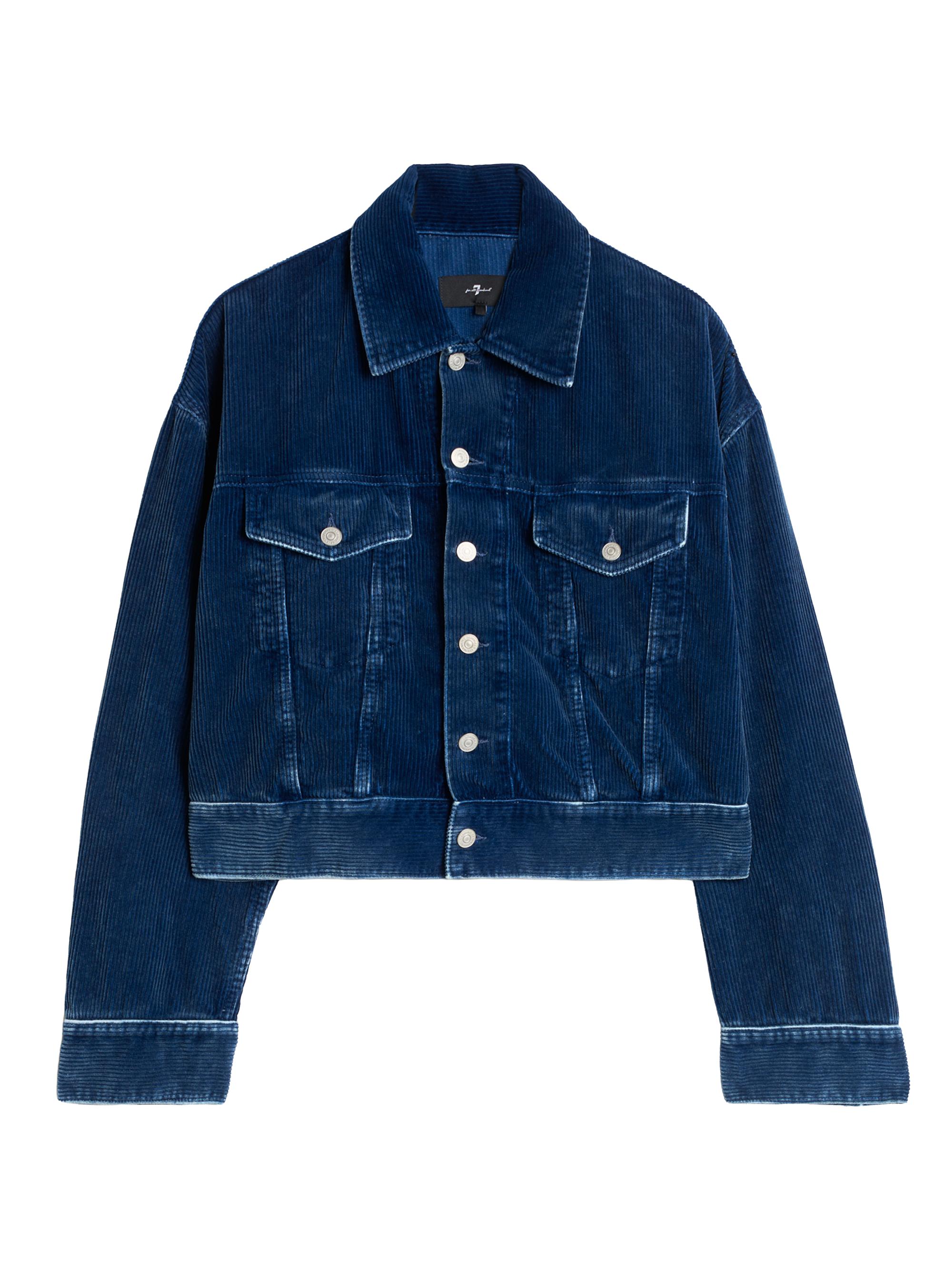 7 For All Mankind Women's Oli Cropped Trucker Jacket - Oxnard