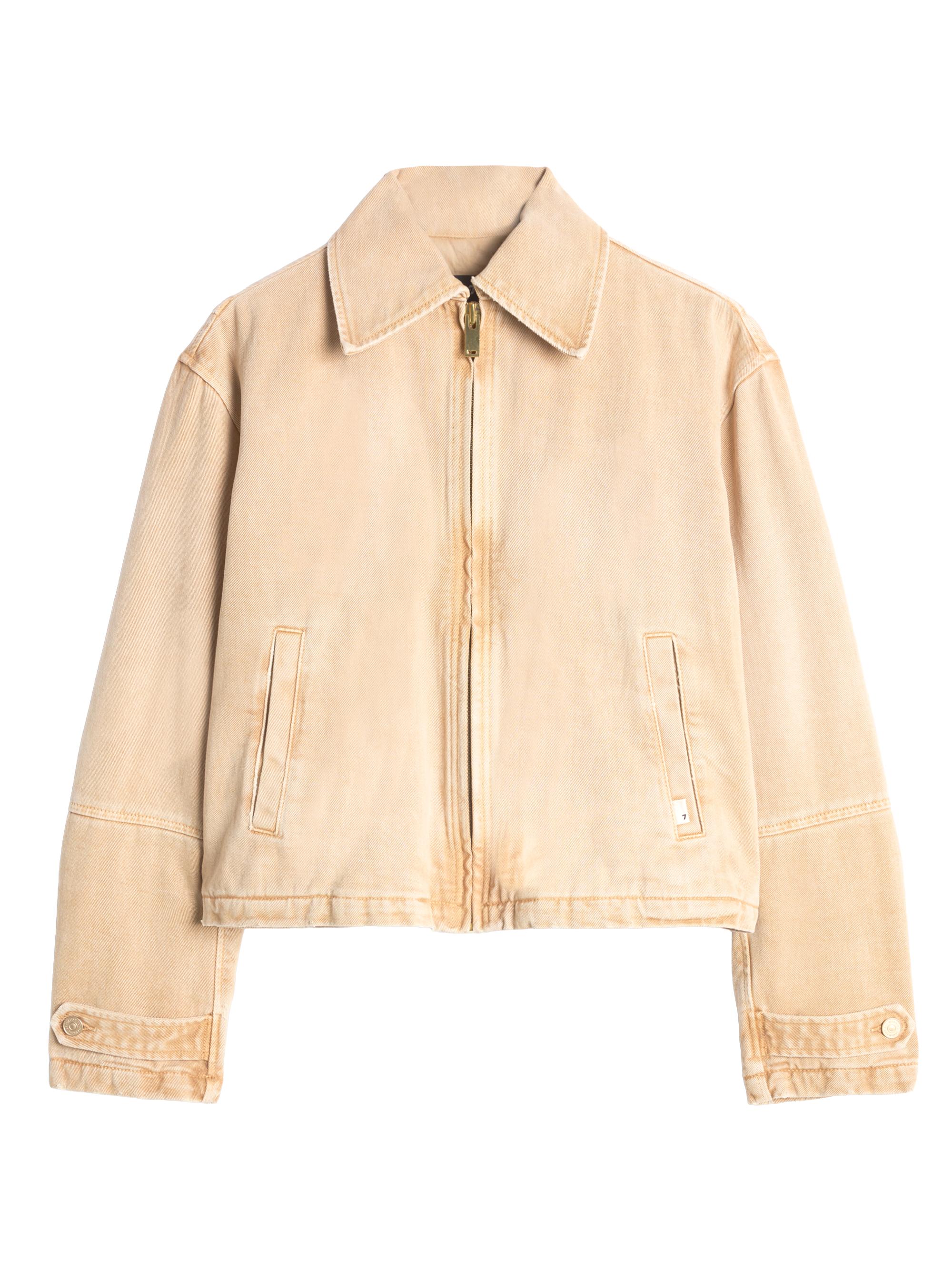 7 For All Mankind Women's Workwear Cotton Jacket - Sandune