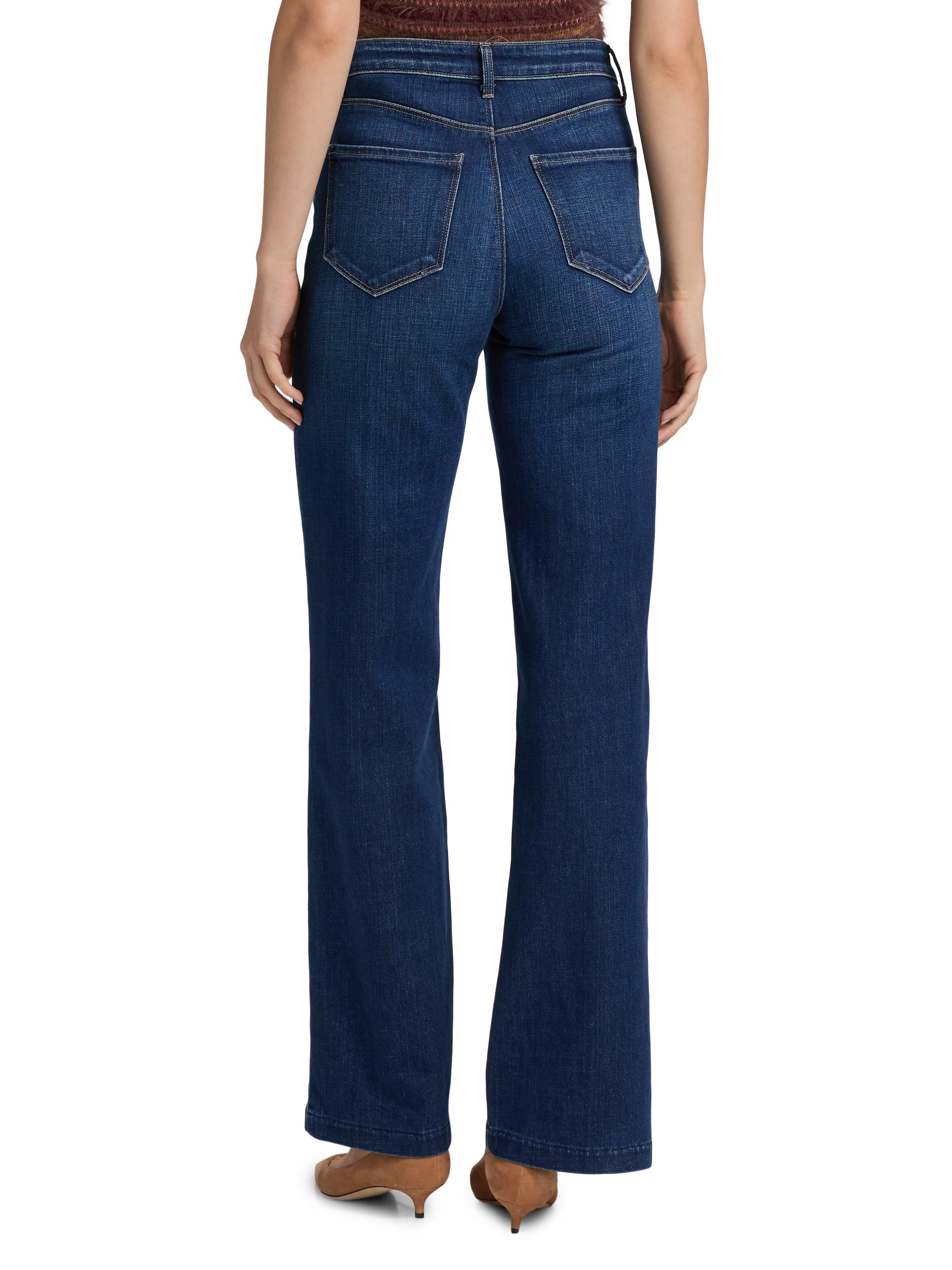 L'AGENCE Scottie Denim High-Rise Wide-Leg Jeans | Saks Fifth Avenue
