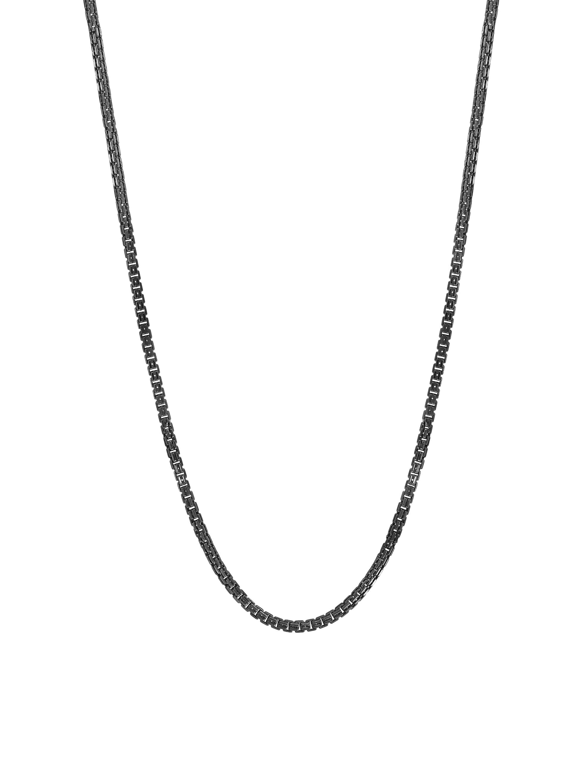Saks Fifth Avenue Collection Men's Black Ruthenium-Plated Sterling Silver Necklace - Silver