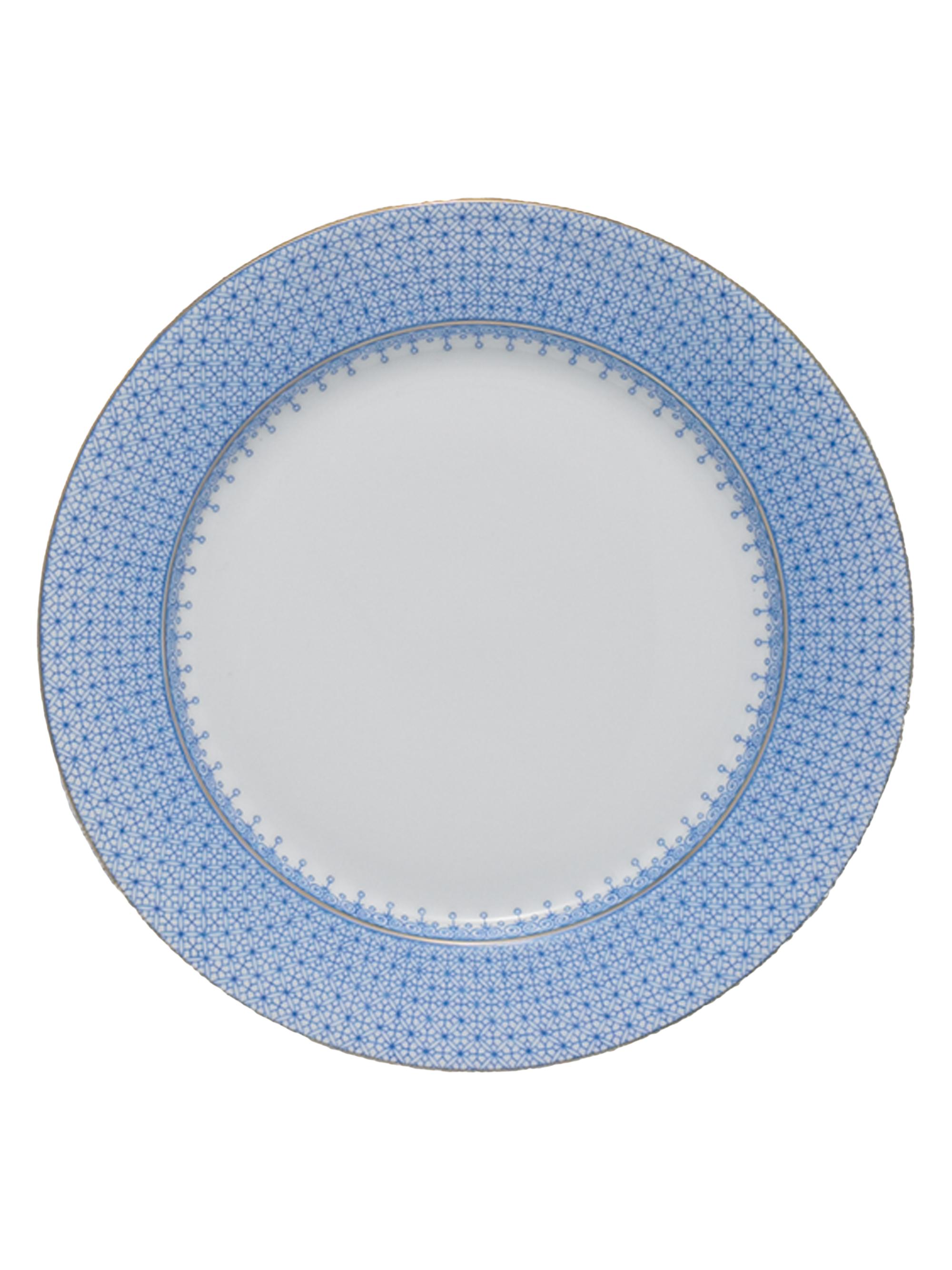 Mottahedeh Cornflower Lace Plate - Light Blue Bread Plate