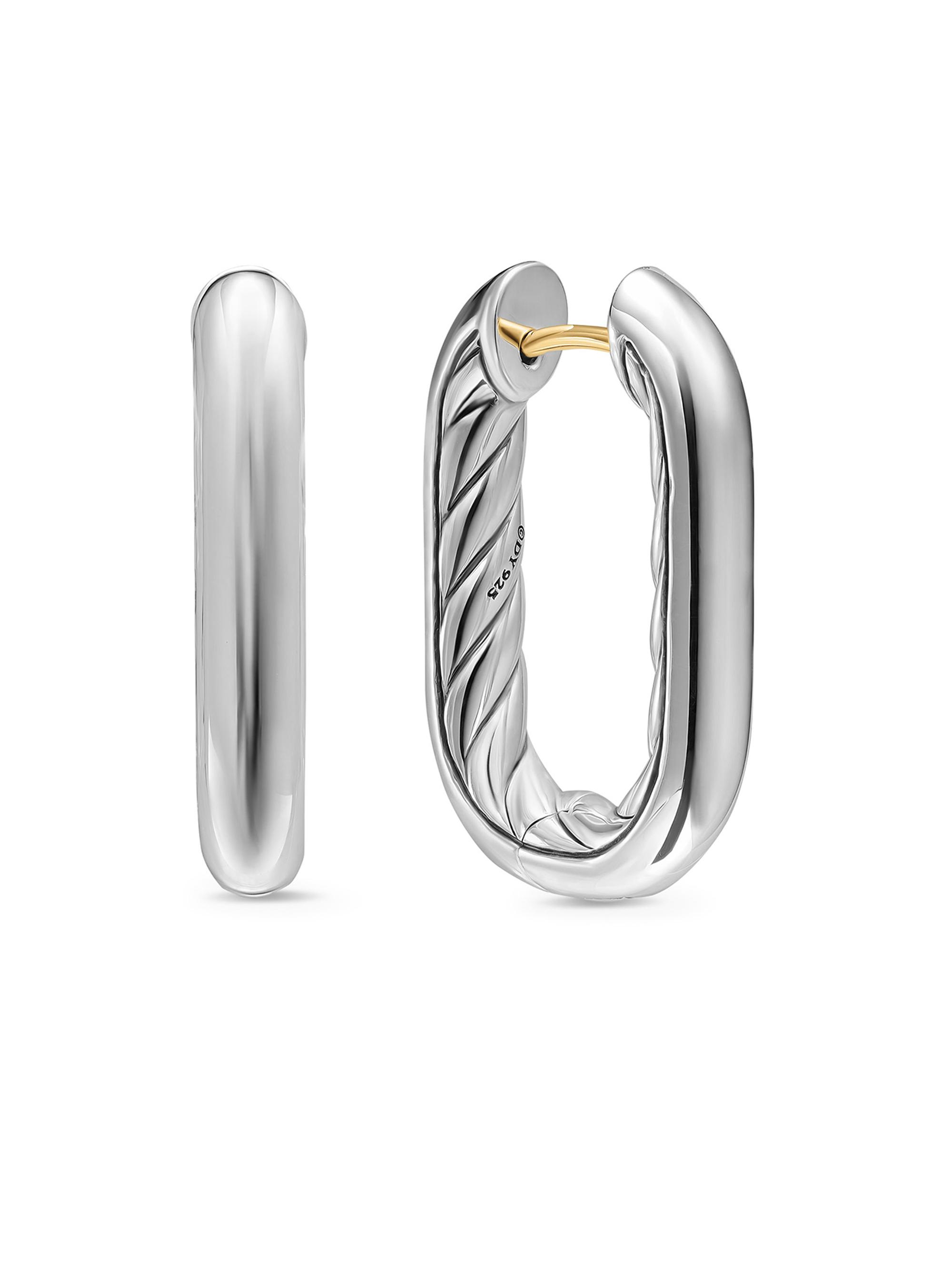 David Yurman Women's Madison Smooth Hoop Earrings in Sterling Silver, 24.3MM - Silver