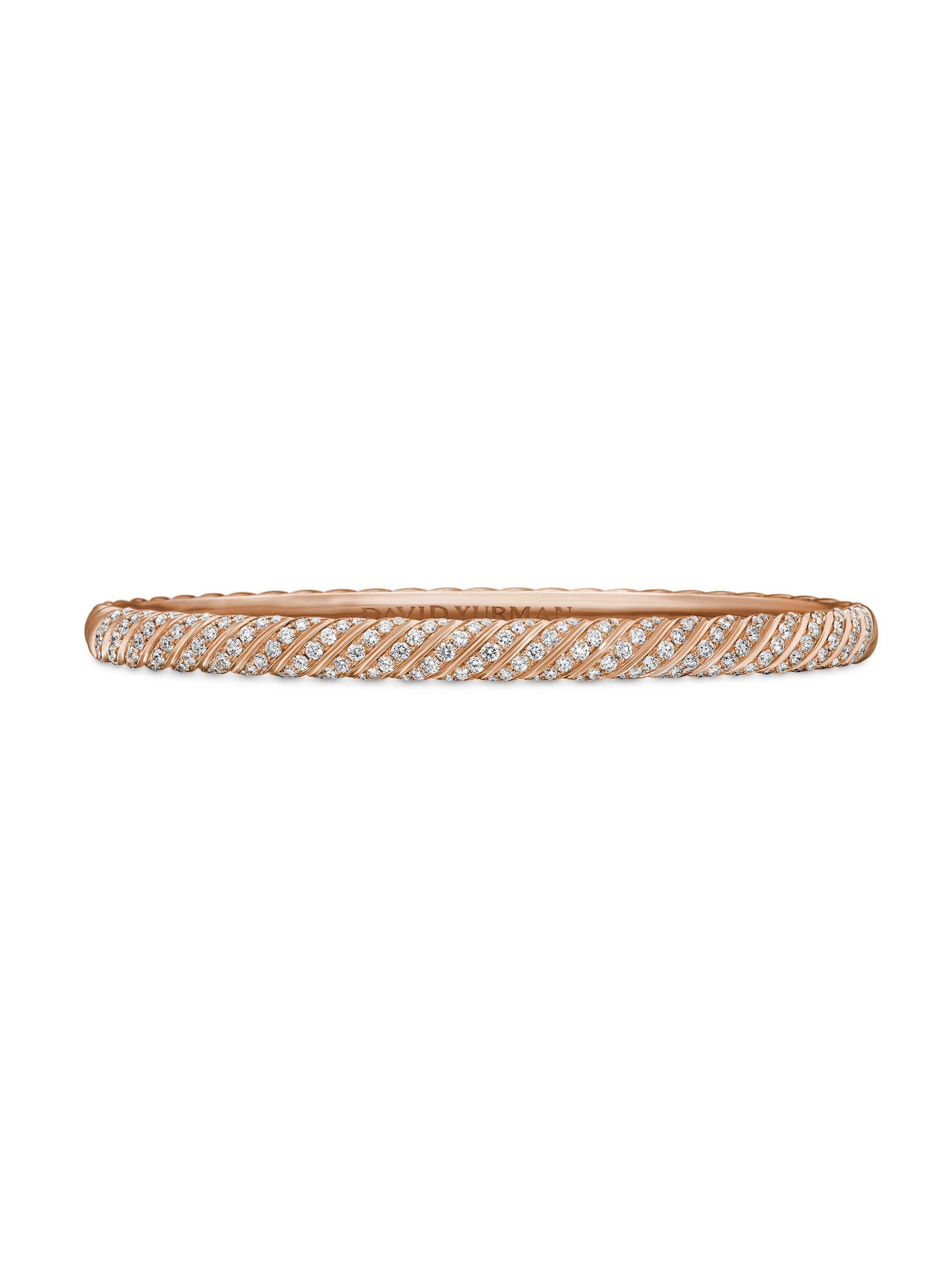 David Yurman Women's Sculpted Cable Bangle Bracelet in 18K Rose Gold - Rose Gold