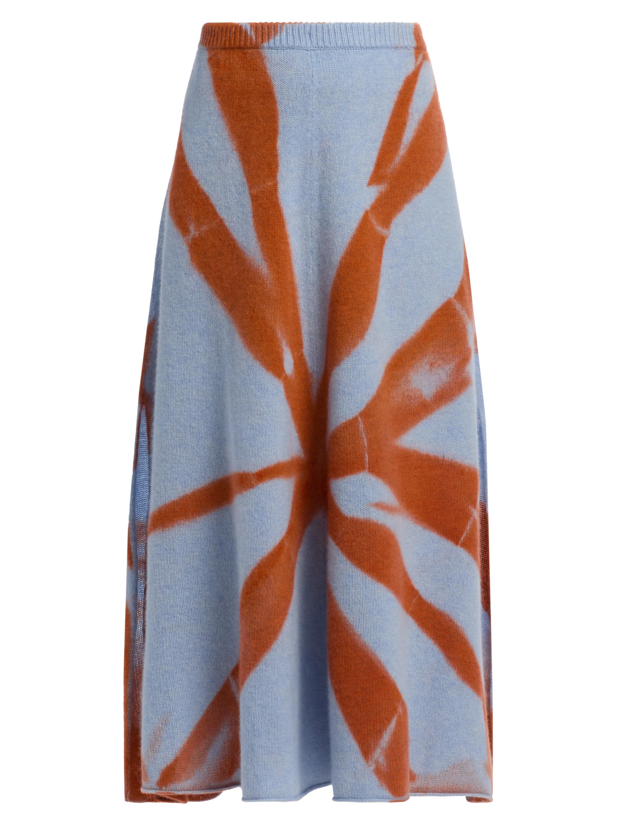 The Elder Statesman Women's Mythic Dyed Cashmere Midi-Skirt - Ice Persimmon