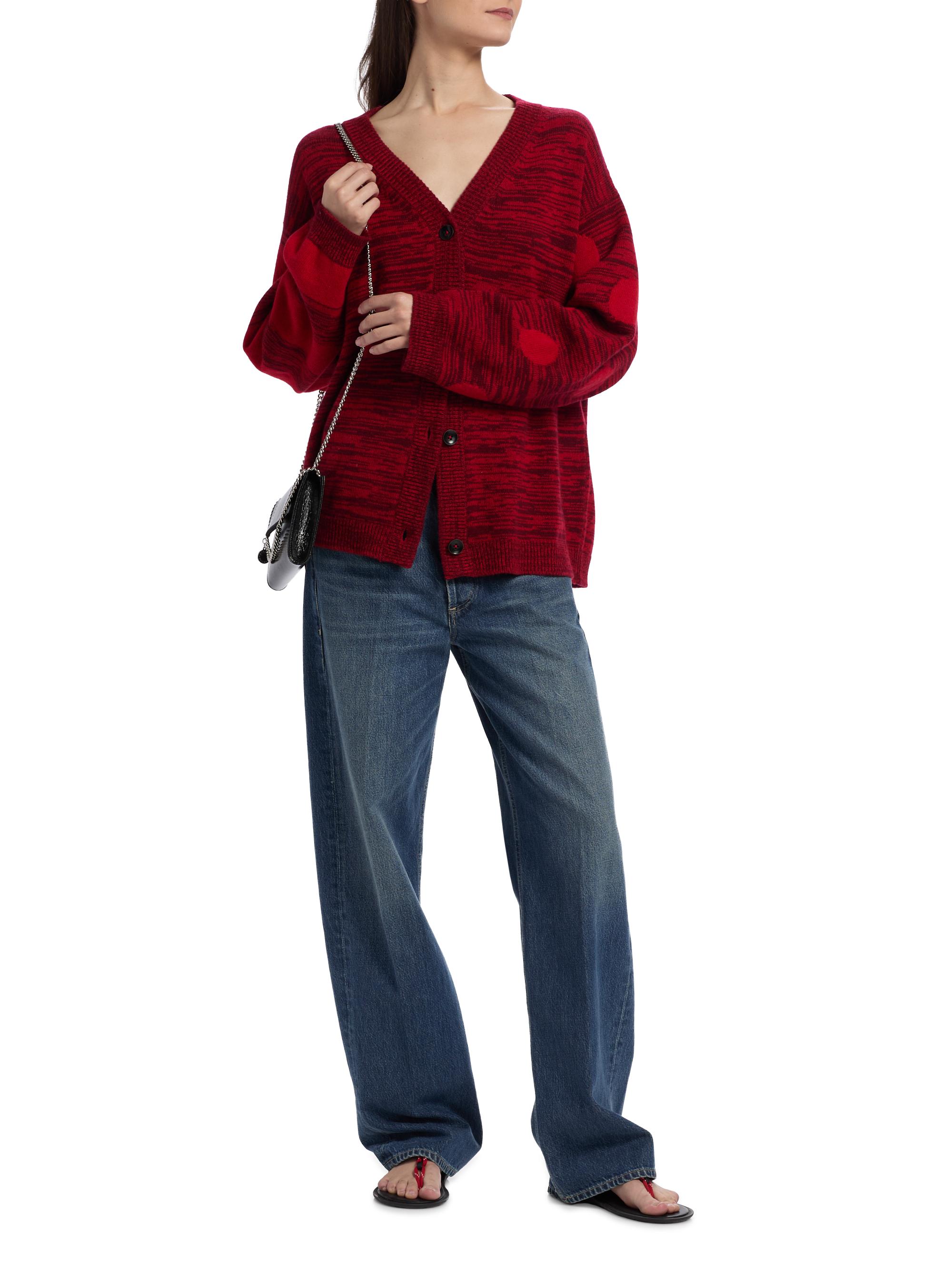 The Elder Statesman Striped Polka Dot Swan Cardigan | Saks Fifth
