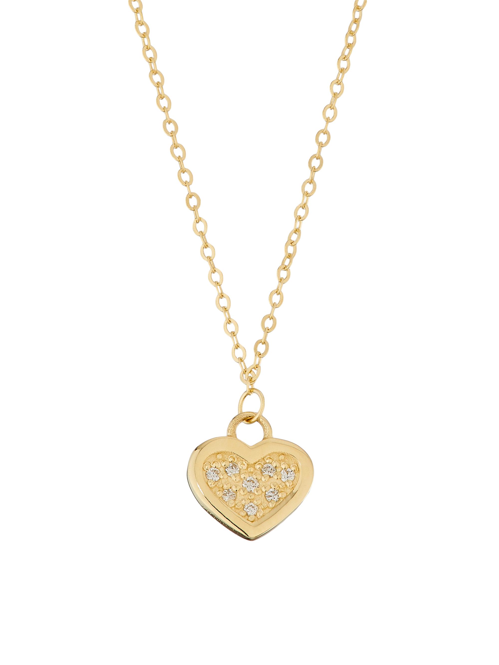 Saks Fifth Avenue Collection Women's 14K Yellow Gold & 0.04 TCW Diamond Heart Pendant Necklace - Yellow Gold