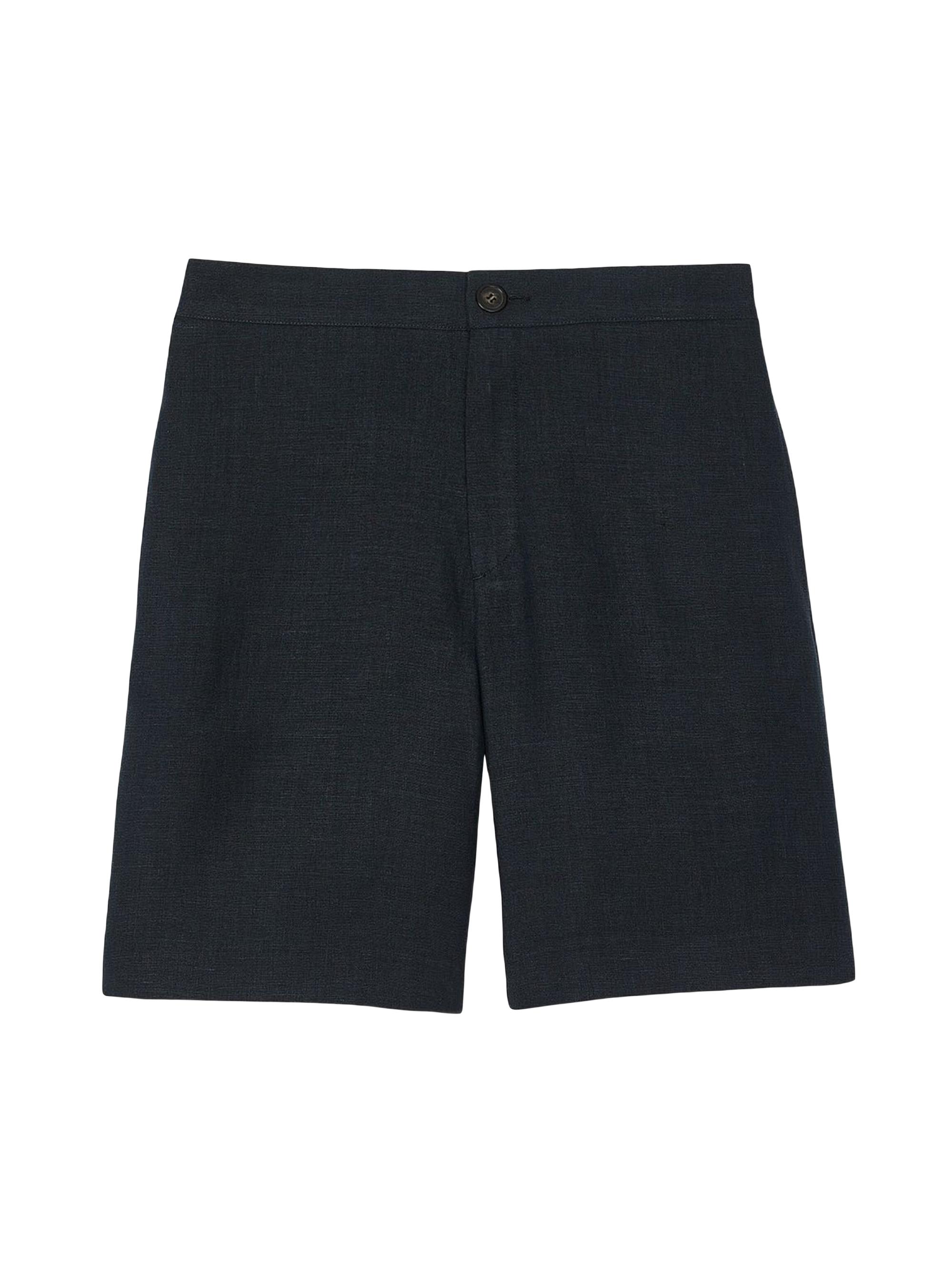 Sandro Men's Linen Shorts - Navy Blue