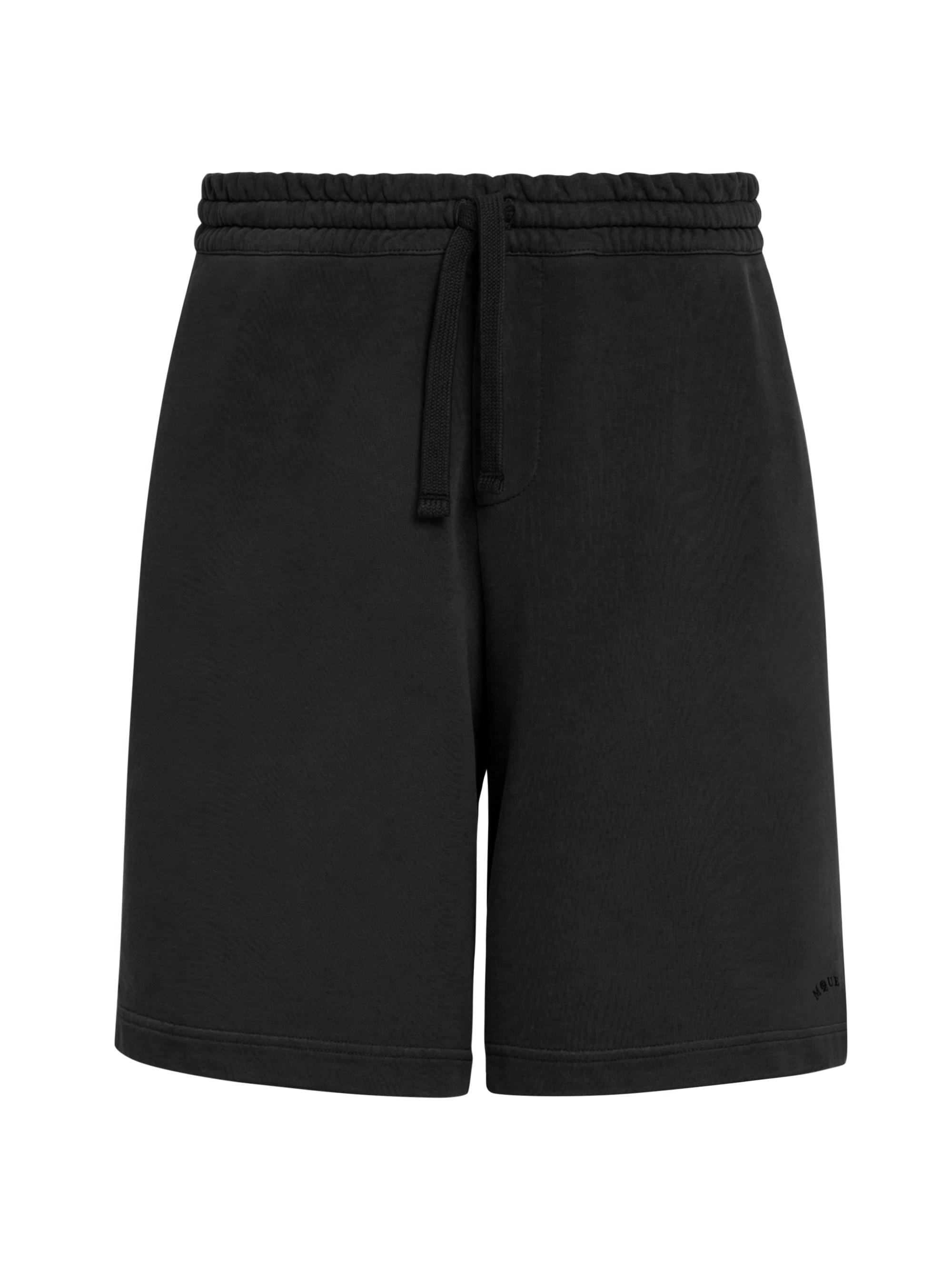 McQueen Men's Vintage-Wash Drawstring Shorts - Black