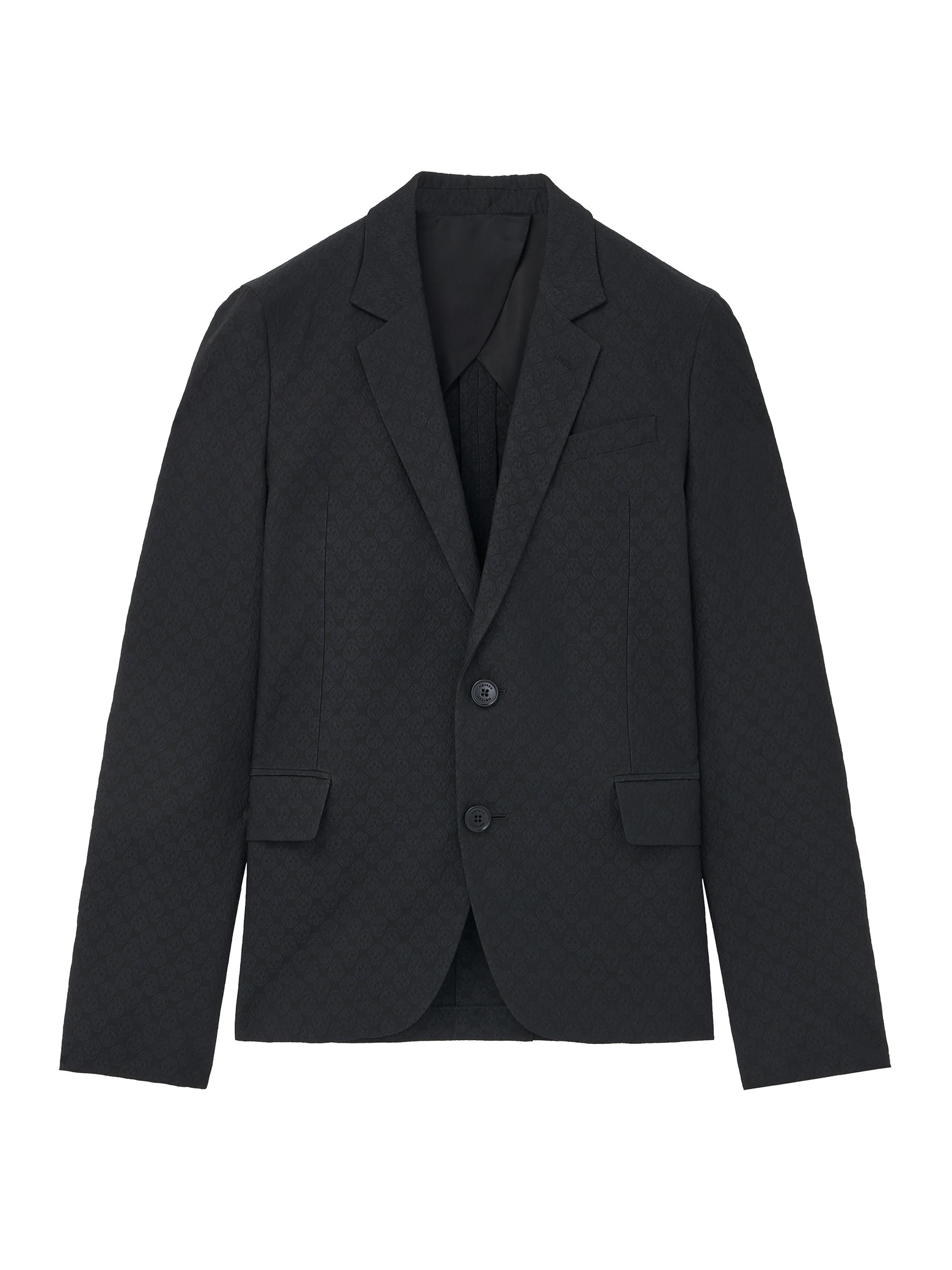 McQueen Men's Skull Jacquard Decon Jacket - Black