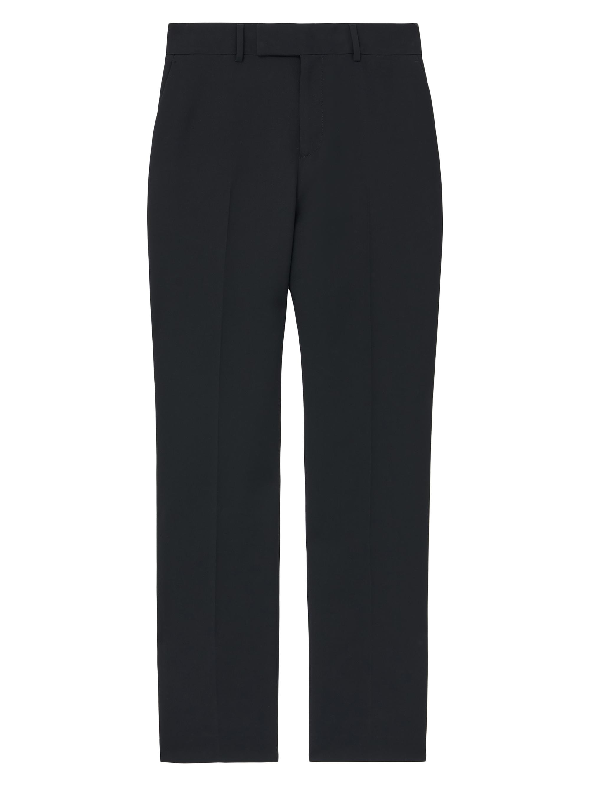 McQueen Men's Raw Edge Wool Trousers - Black