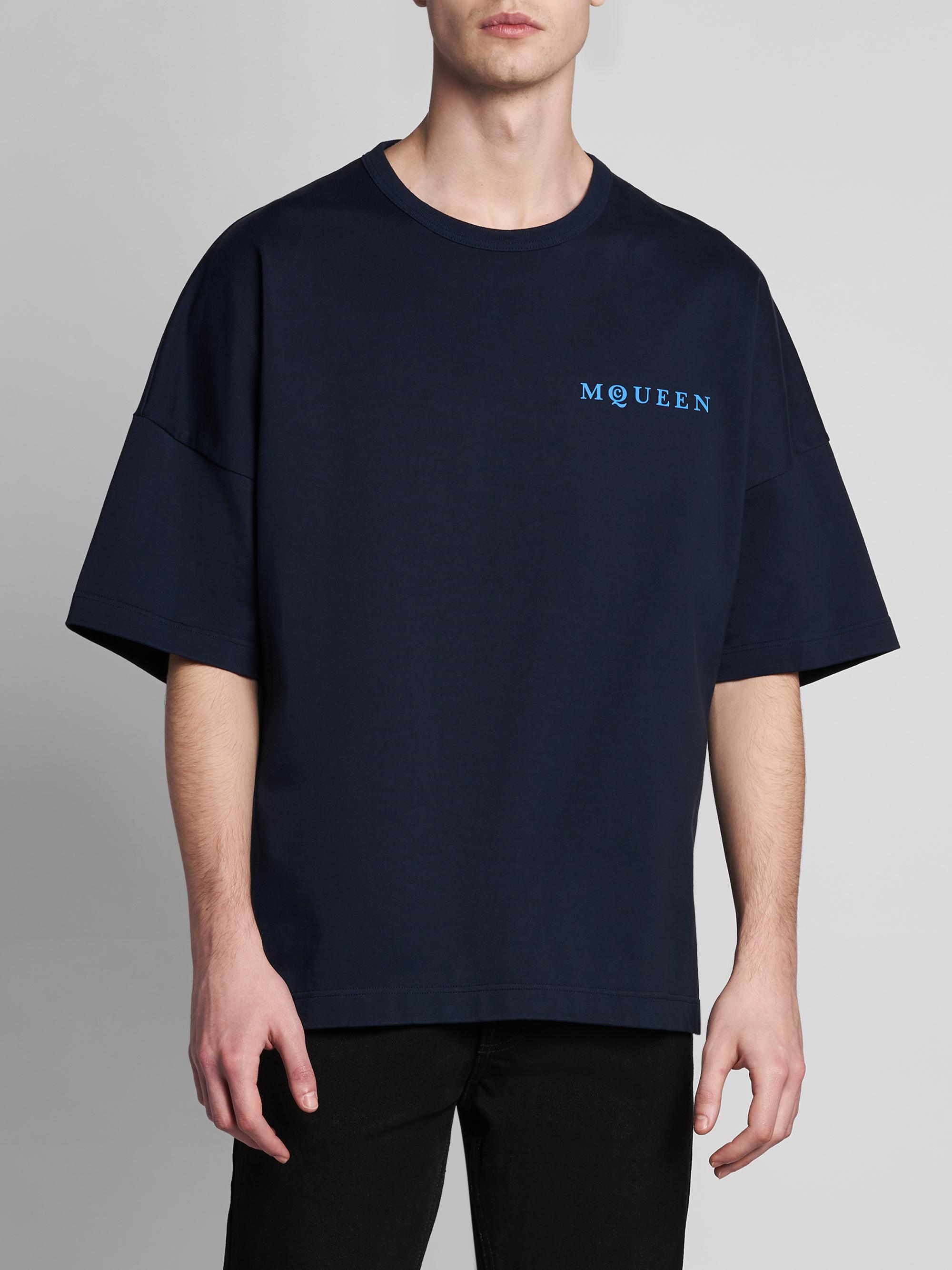 McQueen Men's Logo Cotton Crewneck T-Shirt - Black Multi | Thumbnail 3