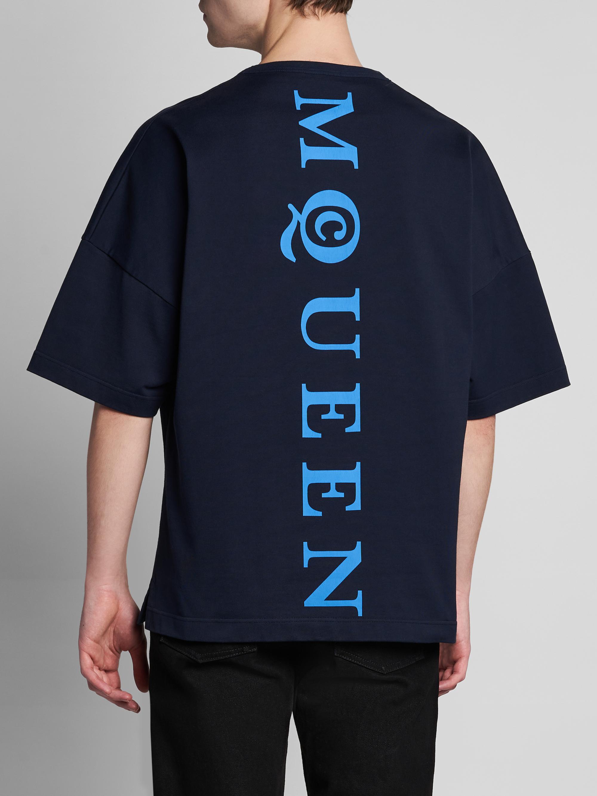McQueen Men's Logo Cotton Crewneck T-Shirt - Black Multi | Thumbnail 5