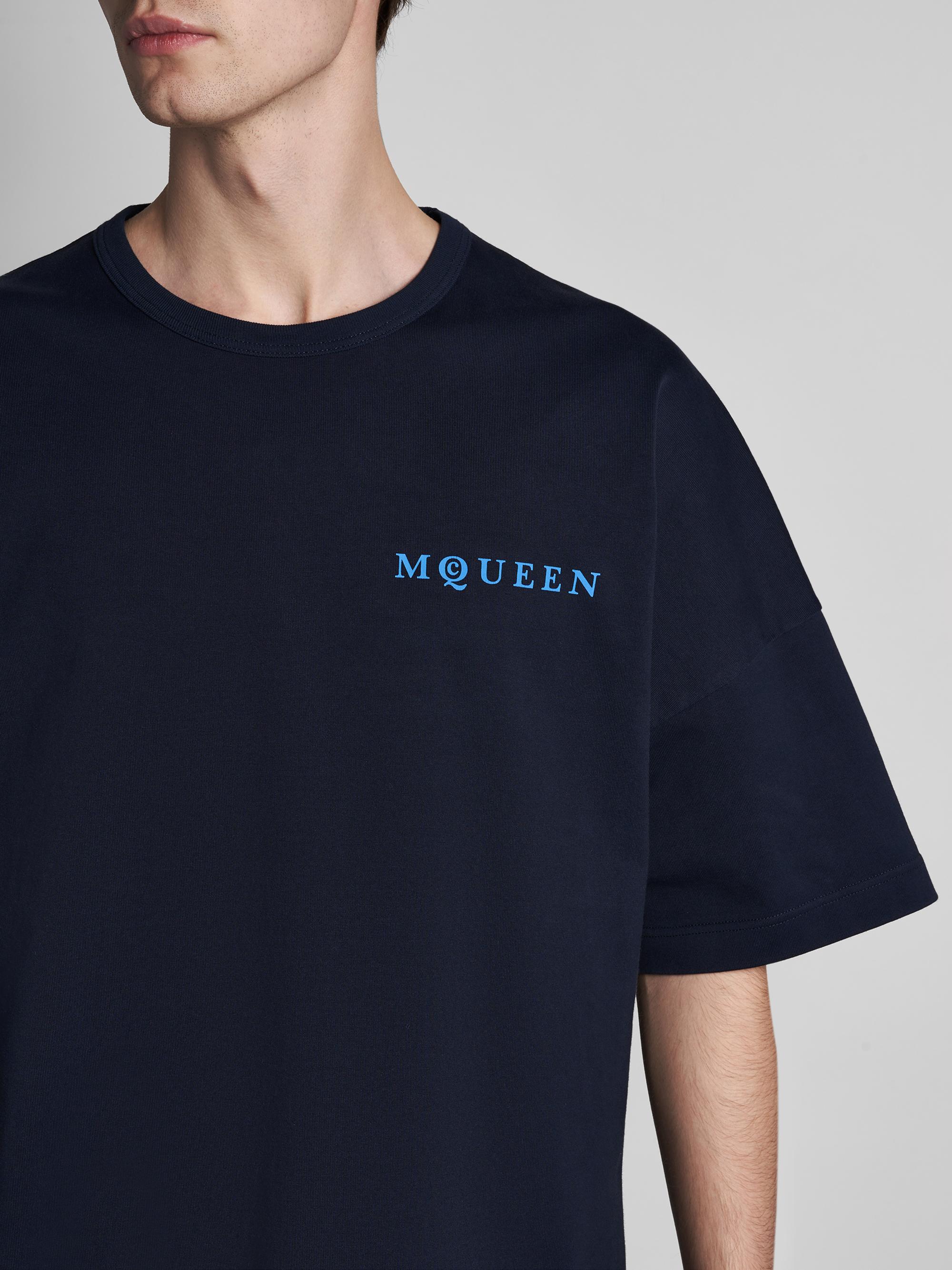 McQueen Men's Logo Cotton Crewneck T-Shirt - Black Multi | Thumbnail 6