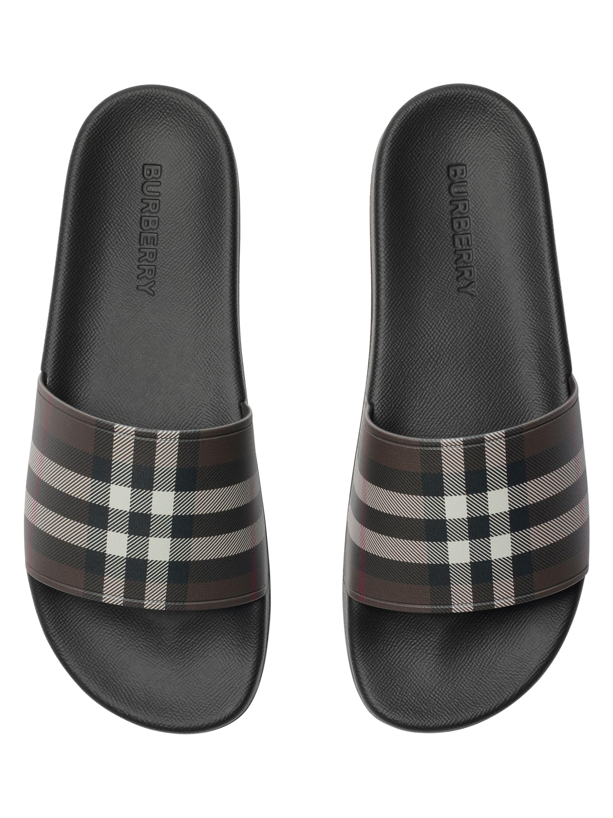 Burberry Furley Check Slide Sandals | Saks Fifth Avenue