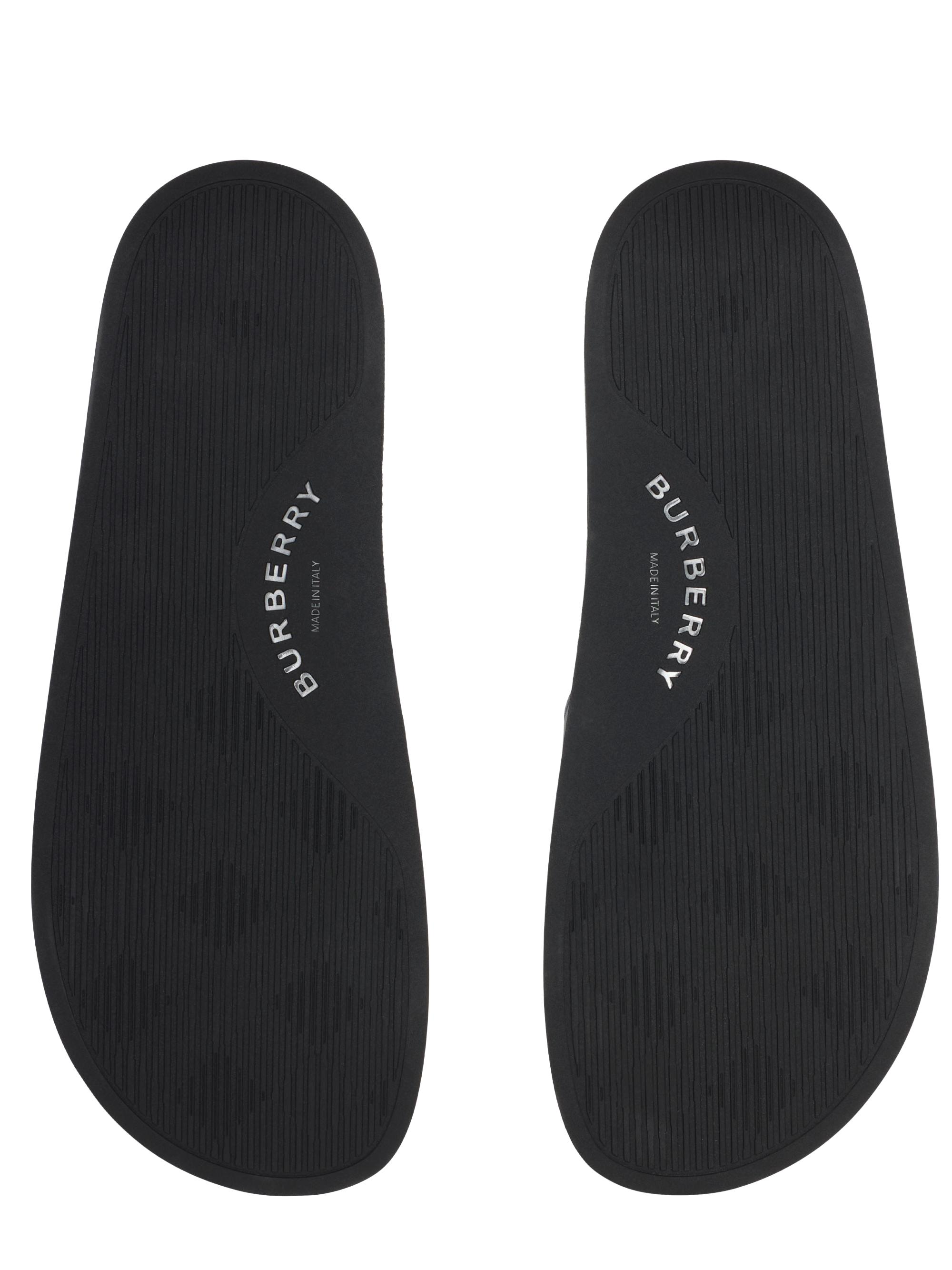 Burberry Furley Check Slide Sandals | Saks Fifth Avenue