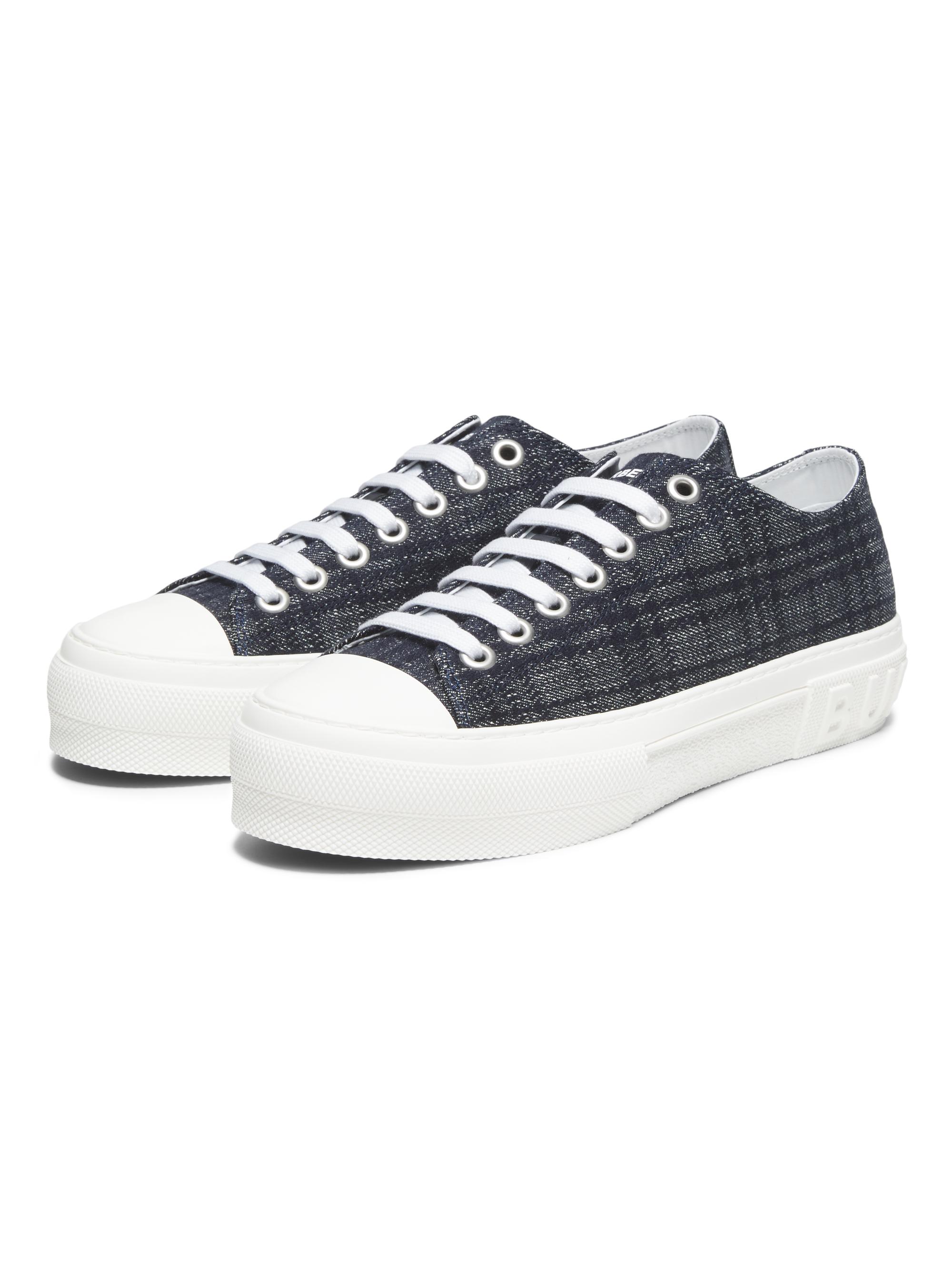 Burberry Jack Check Denim Low-Top Sneakers | Saks Fifth Avenue
