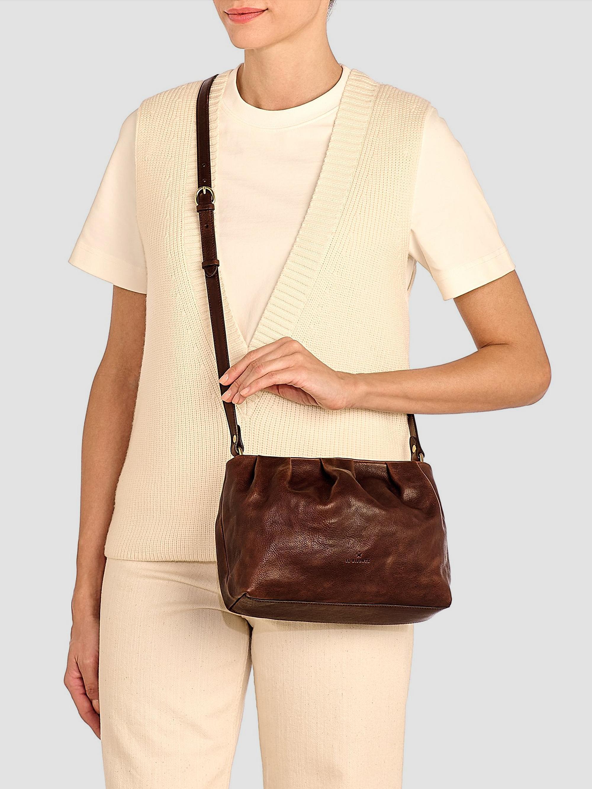 Il Bisonte Women's Accademia Leather Crossbody Bag - Caffe | Thumbnail 3