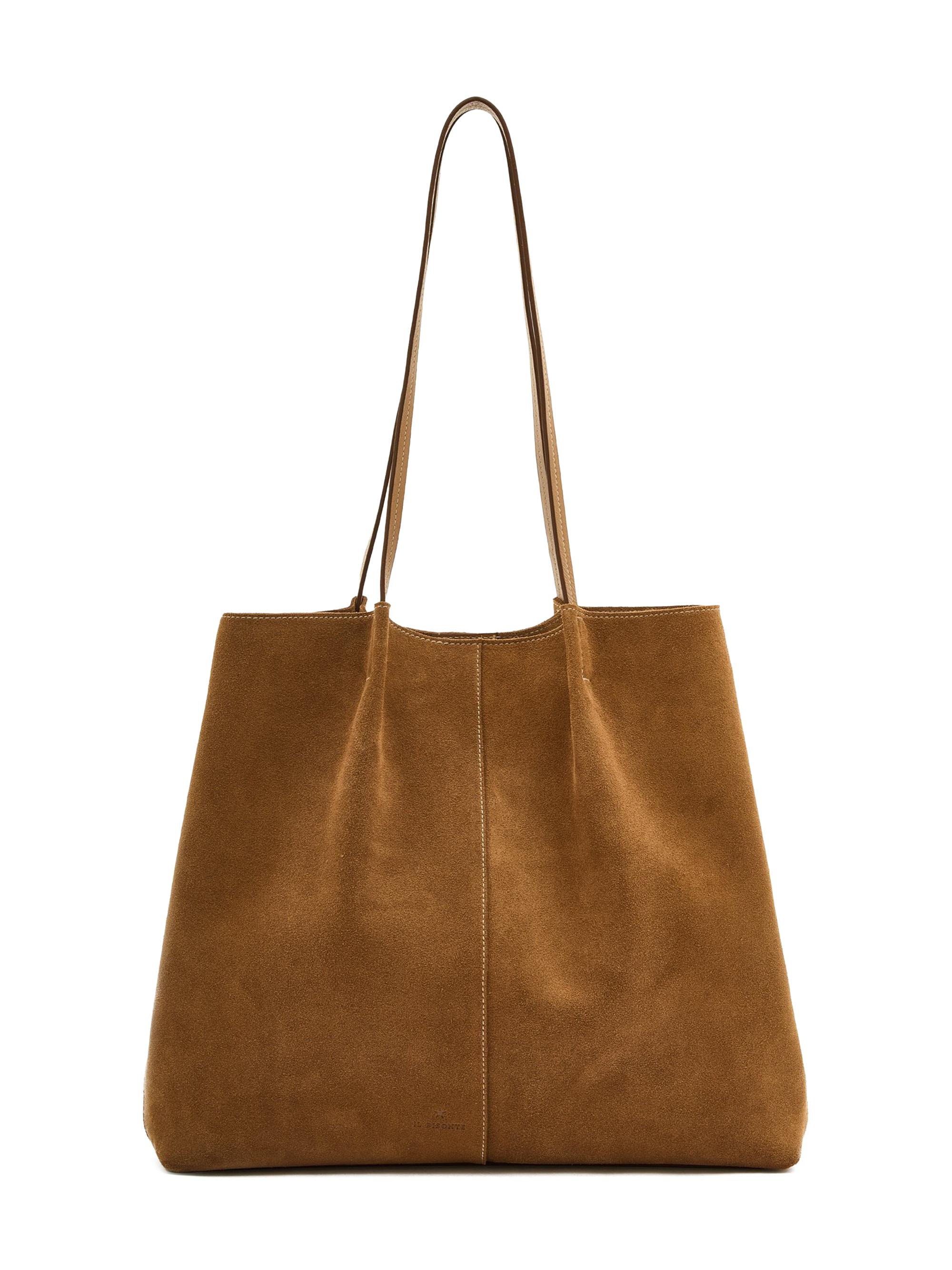 Il Bisonte Women's Nina Suede Tote Bag - Caffe