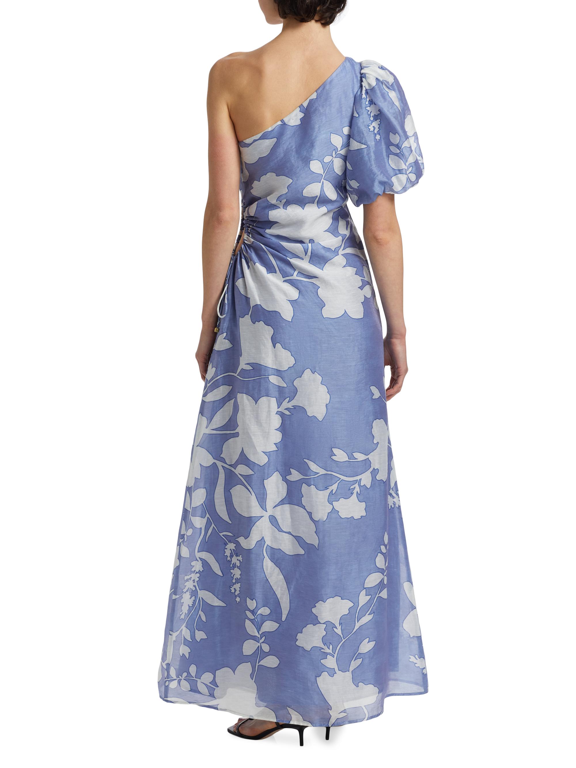 Kivari Amelie Floral One-Shoulder Maxi Dress | Saks Fifth Avenue