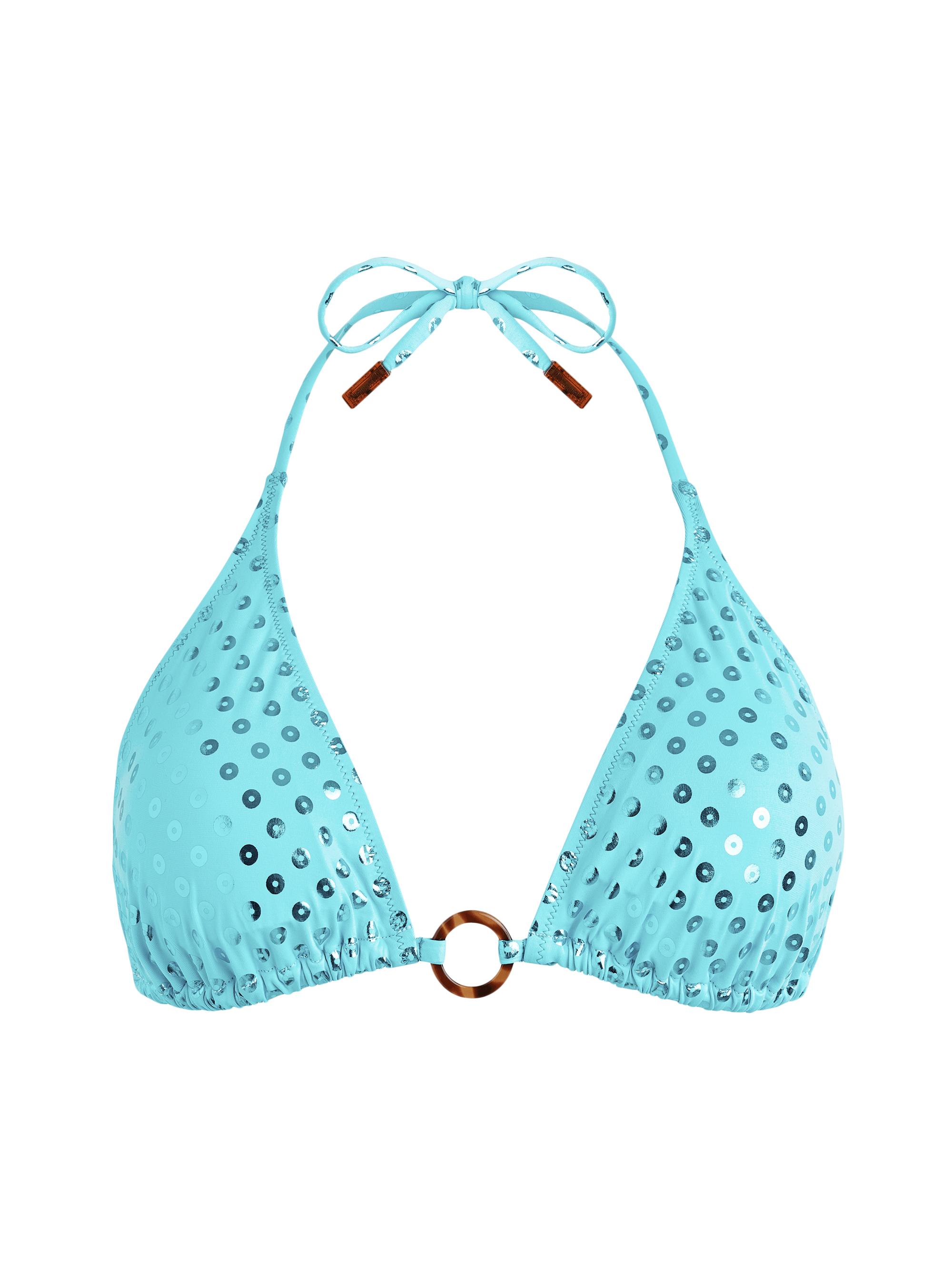 Vilebrequin Women's Sequined Halterneck Bikini Top - Vertigo Disco