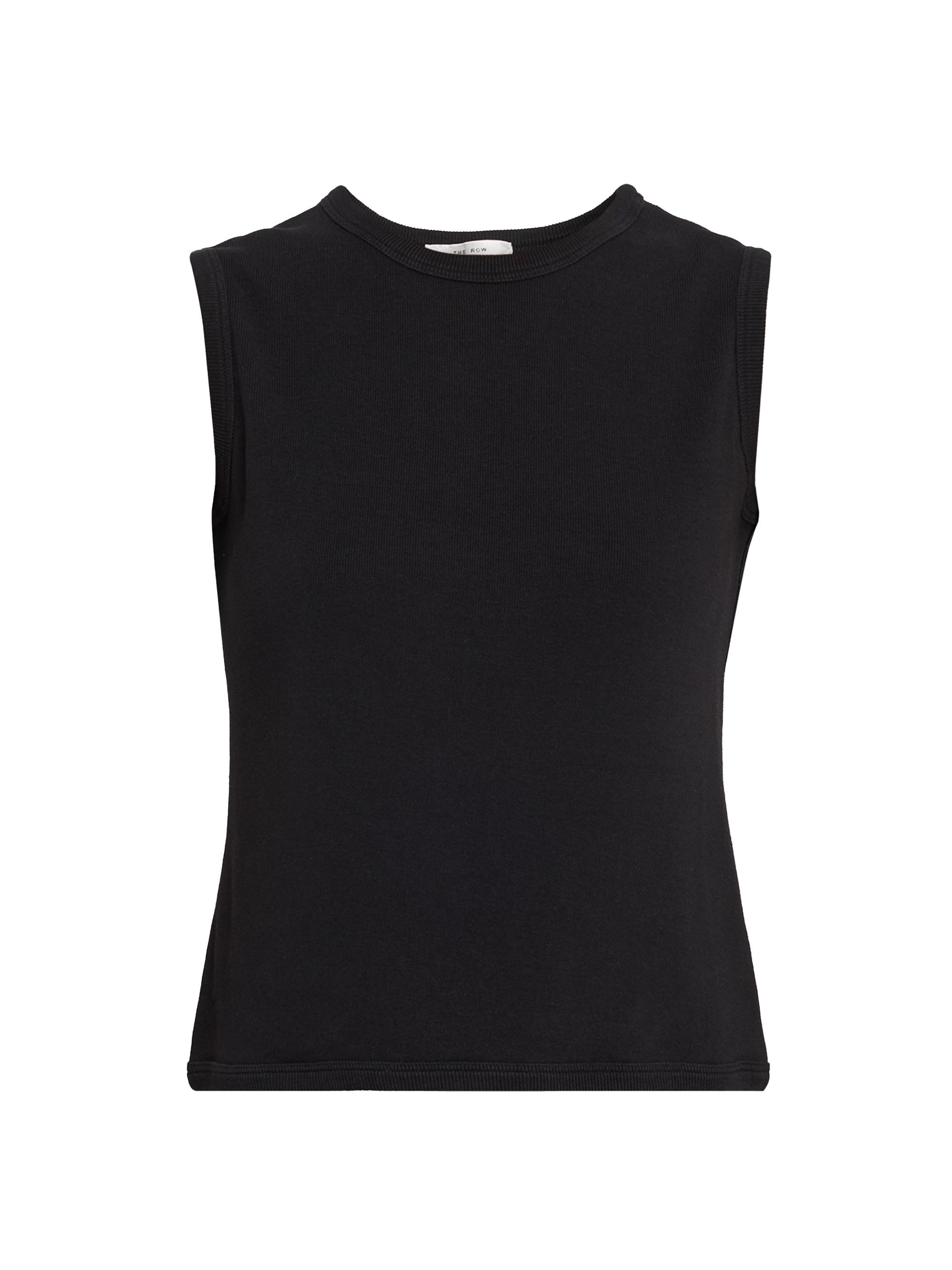 The Row Women's Wody Cotton Slim Sleeveless Top - Black