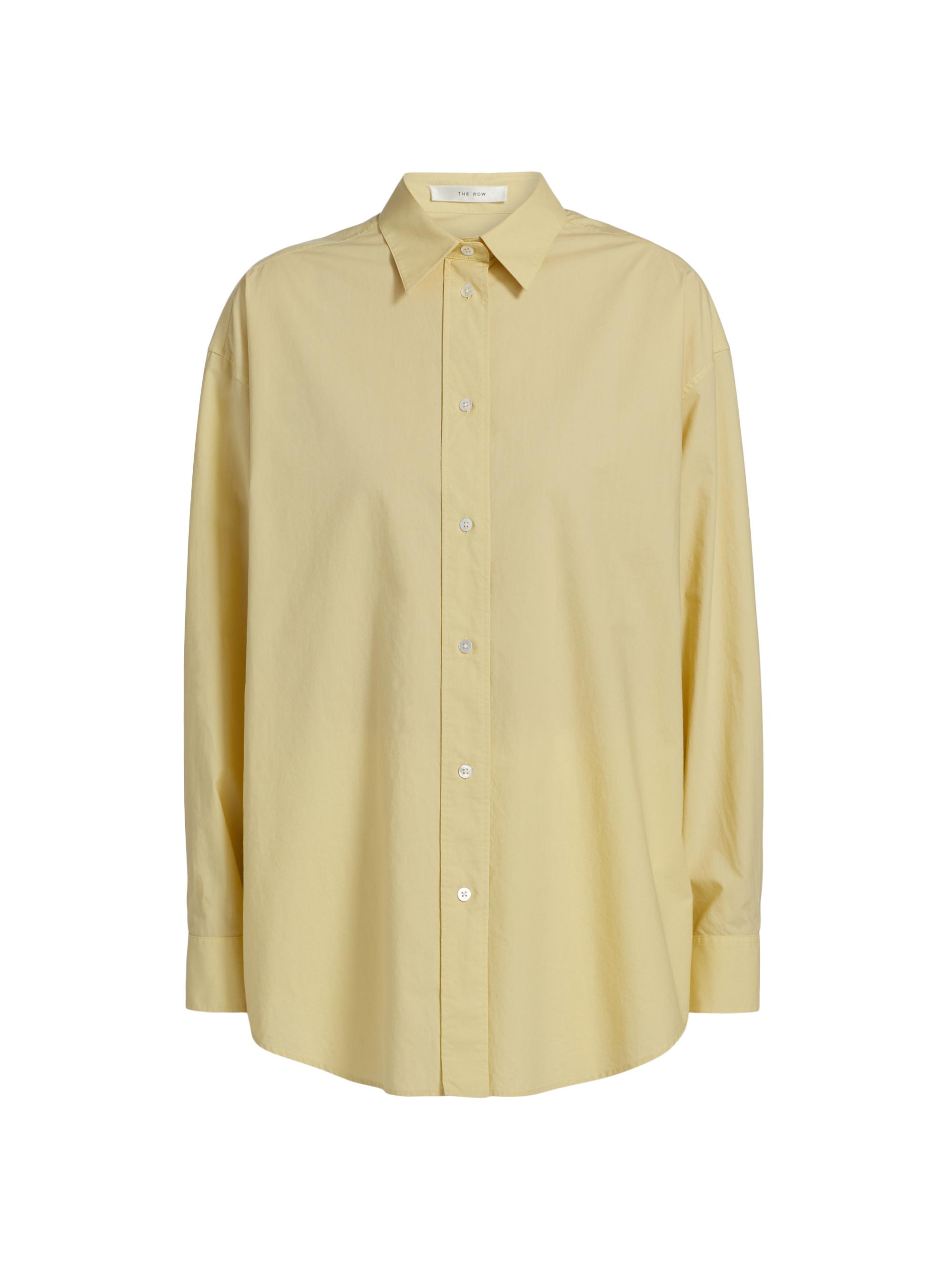 The Row Women's Millerina Cotton Shirt - Pale Yellow