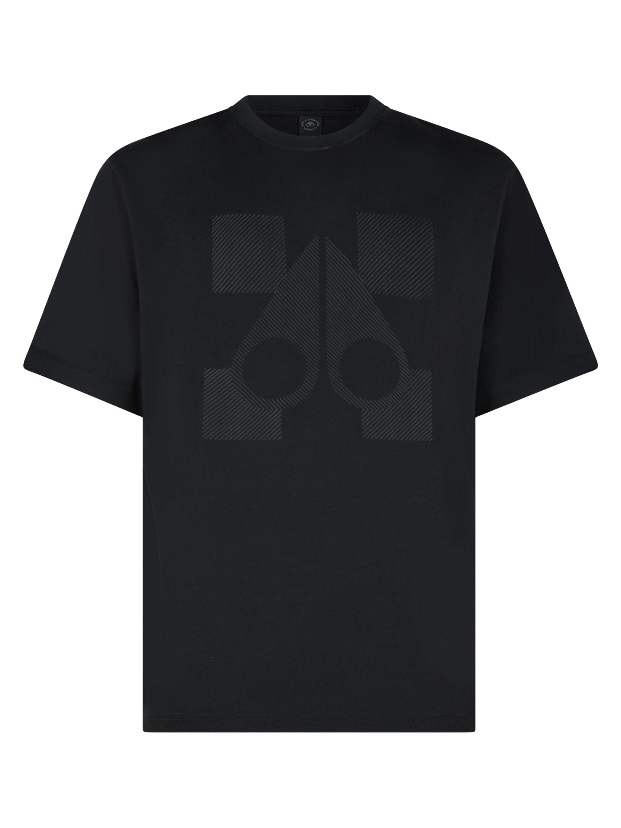 Moose Knuckles Men's Tees Finchley Cotton Logo-Graphic T-Shirt - Black