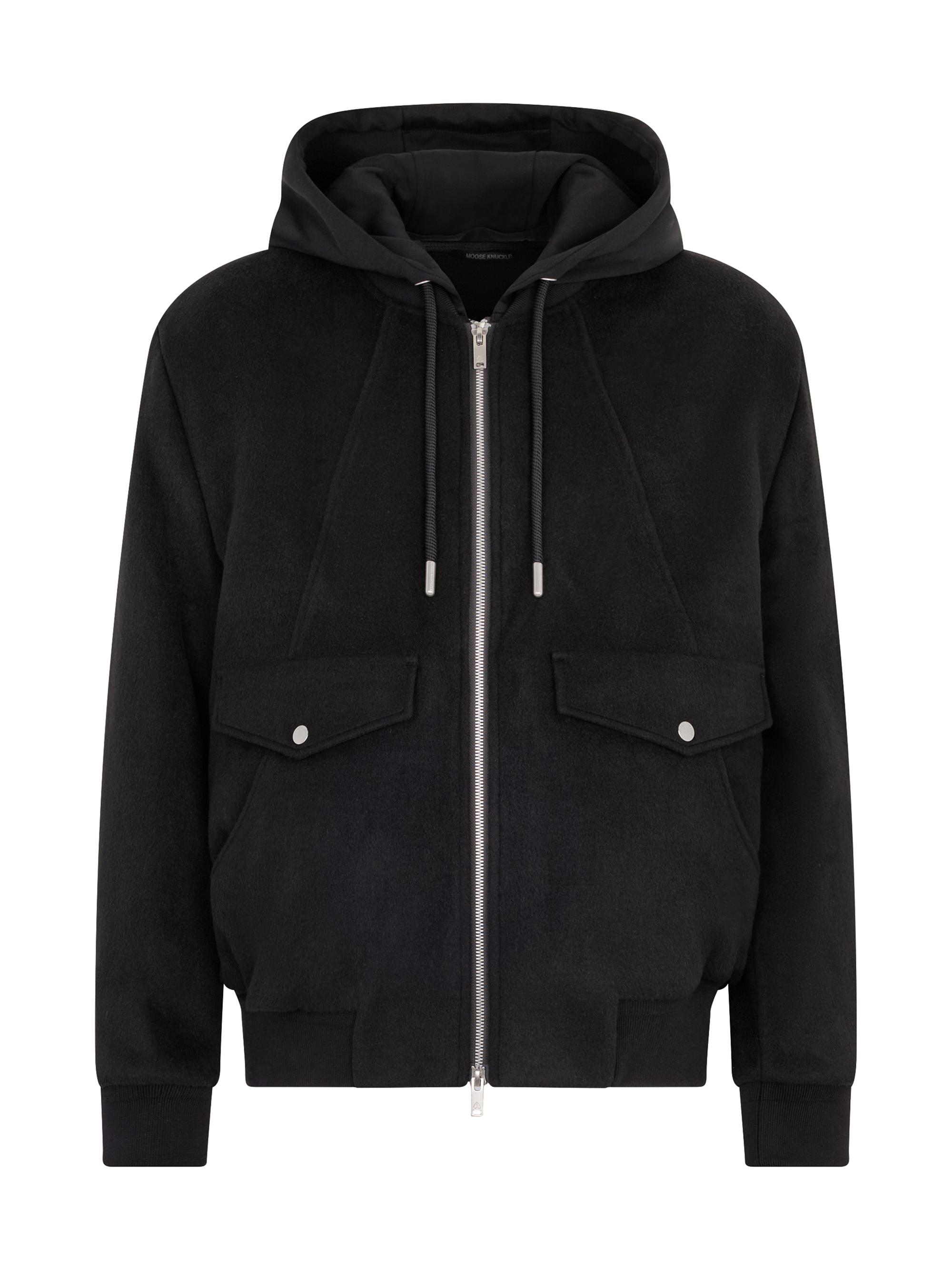 Moose Knuckles Men's Elington Wool Bomber Jacket - Black