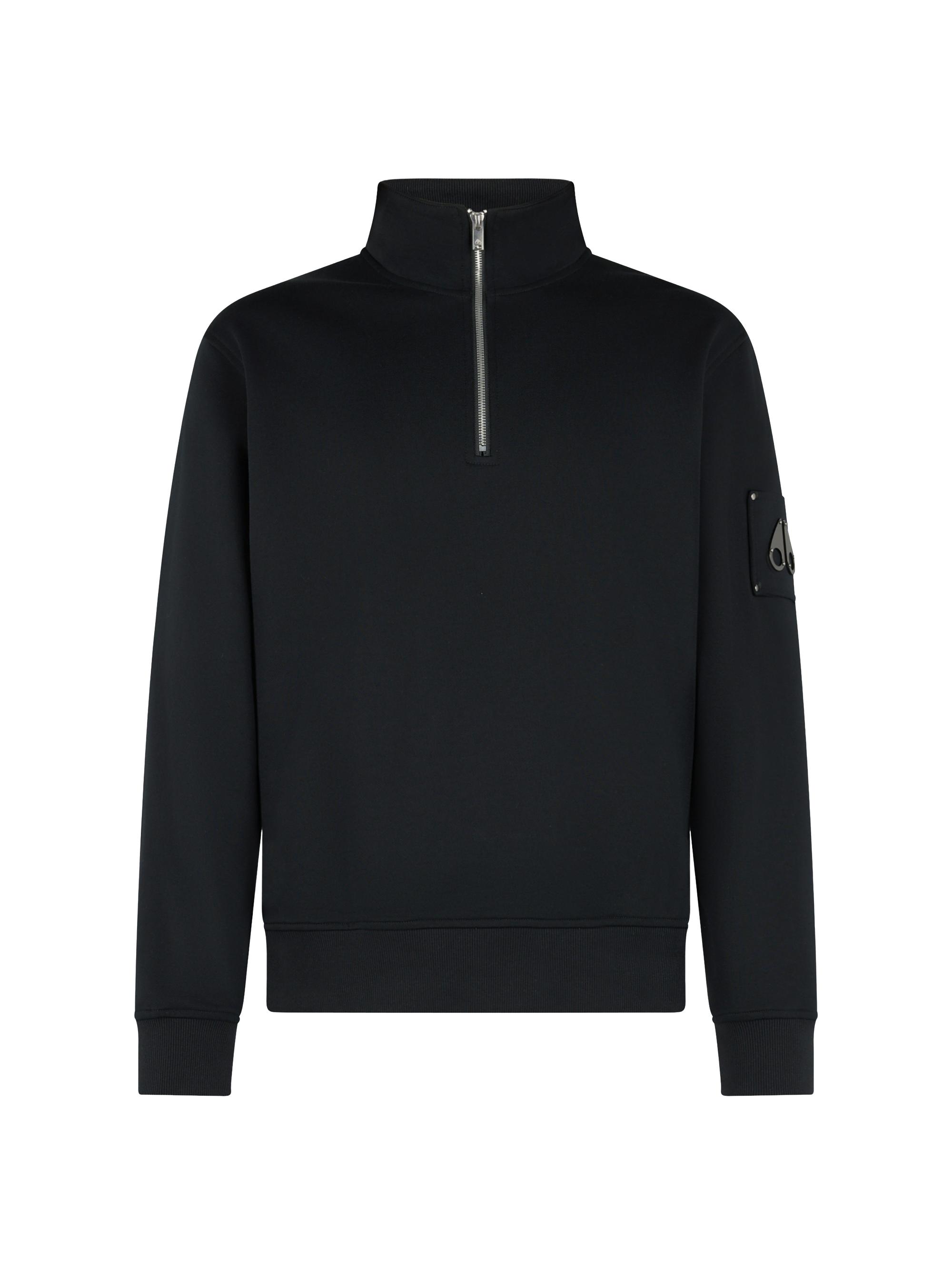 Moose Knuckles Men's Icon Sportswear Hartsfield Cotton Pullover Top - Black