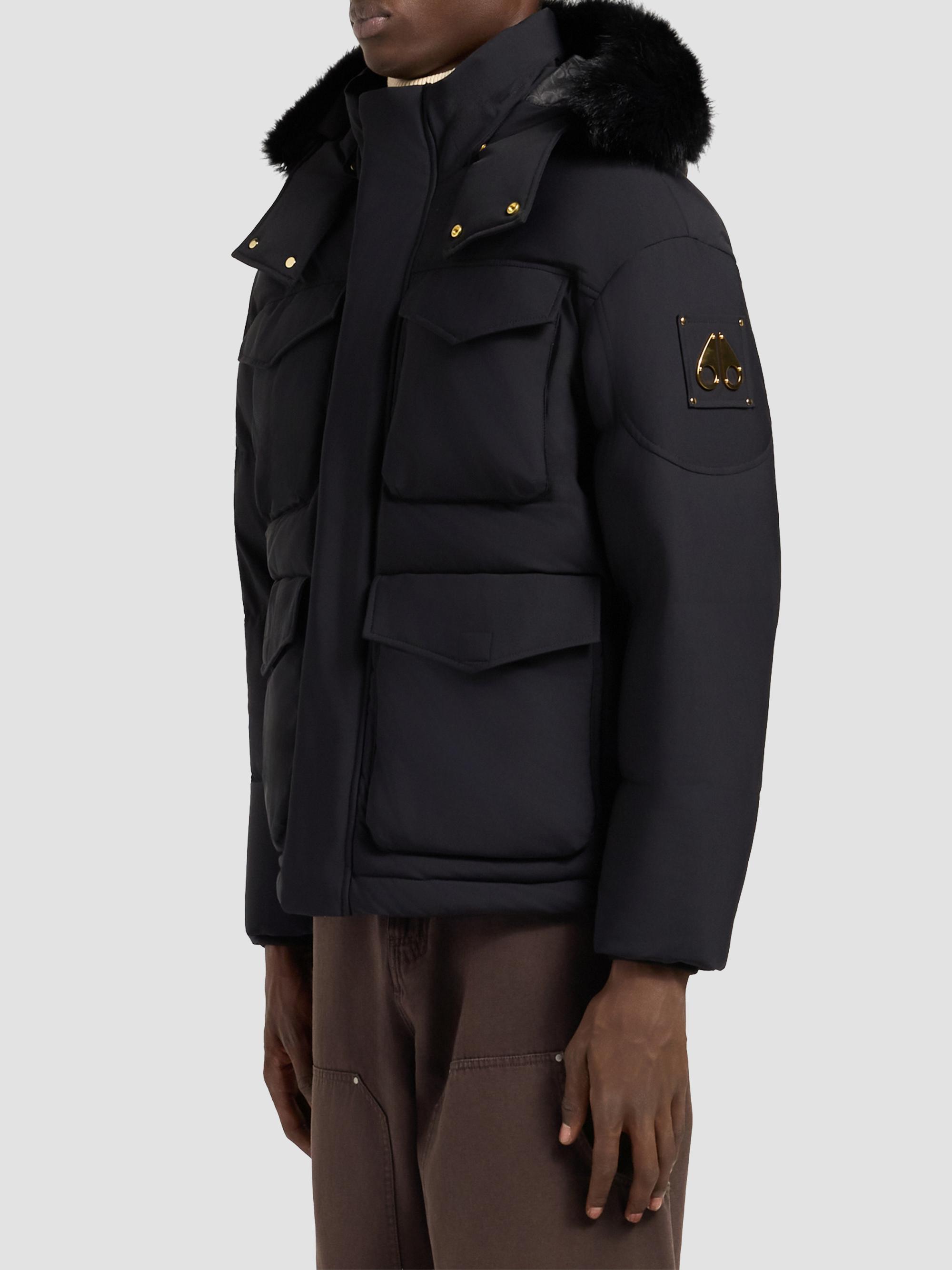 Moose Knuckles Nyluxe Dufrost 3Q Shearling Hooded Down Jacket