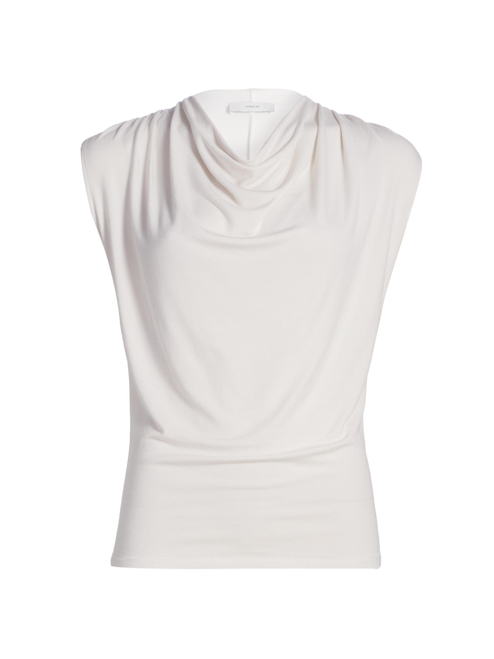 Draped Cowlneck Sleeveless Top
