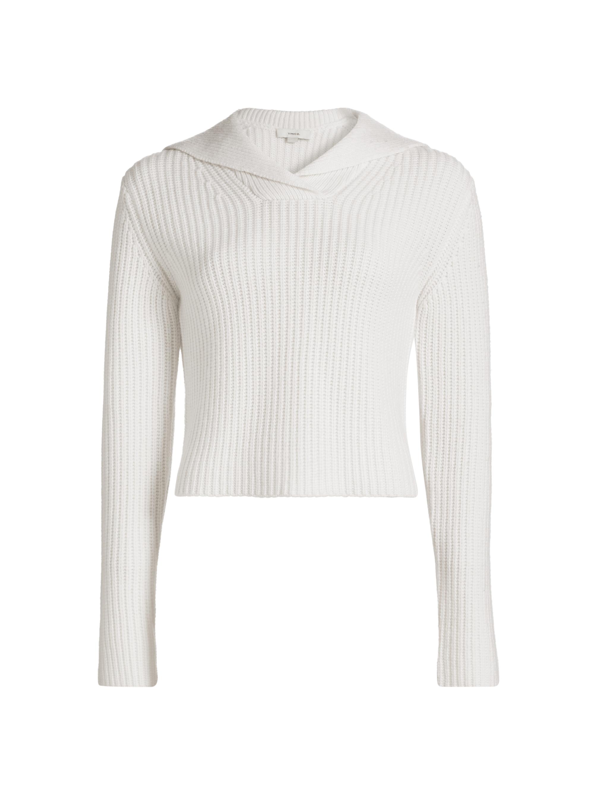 Vince Women's Ribbed Sailor Collar Sweater - Off White
