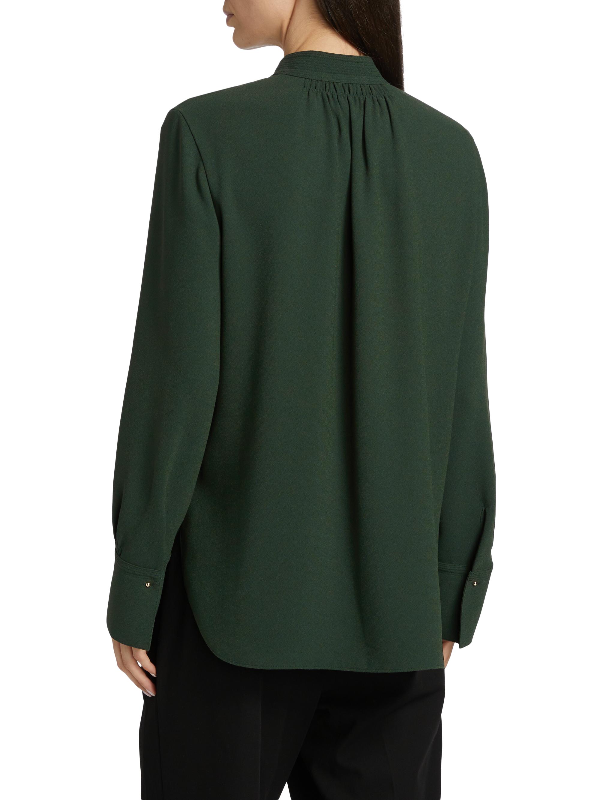 Vince Metal Button-Detailed Long-Sleeve Shirt | Saks Fifth Avenue