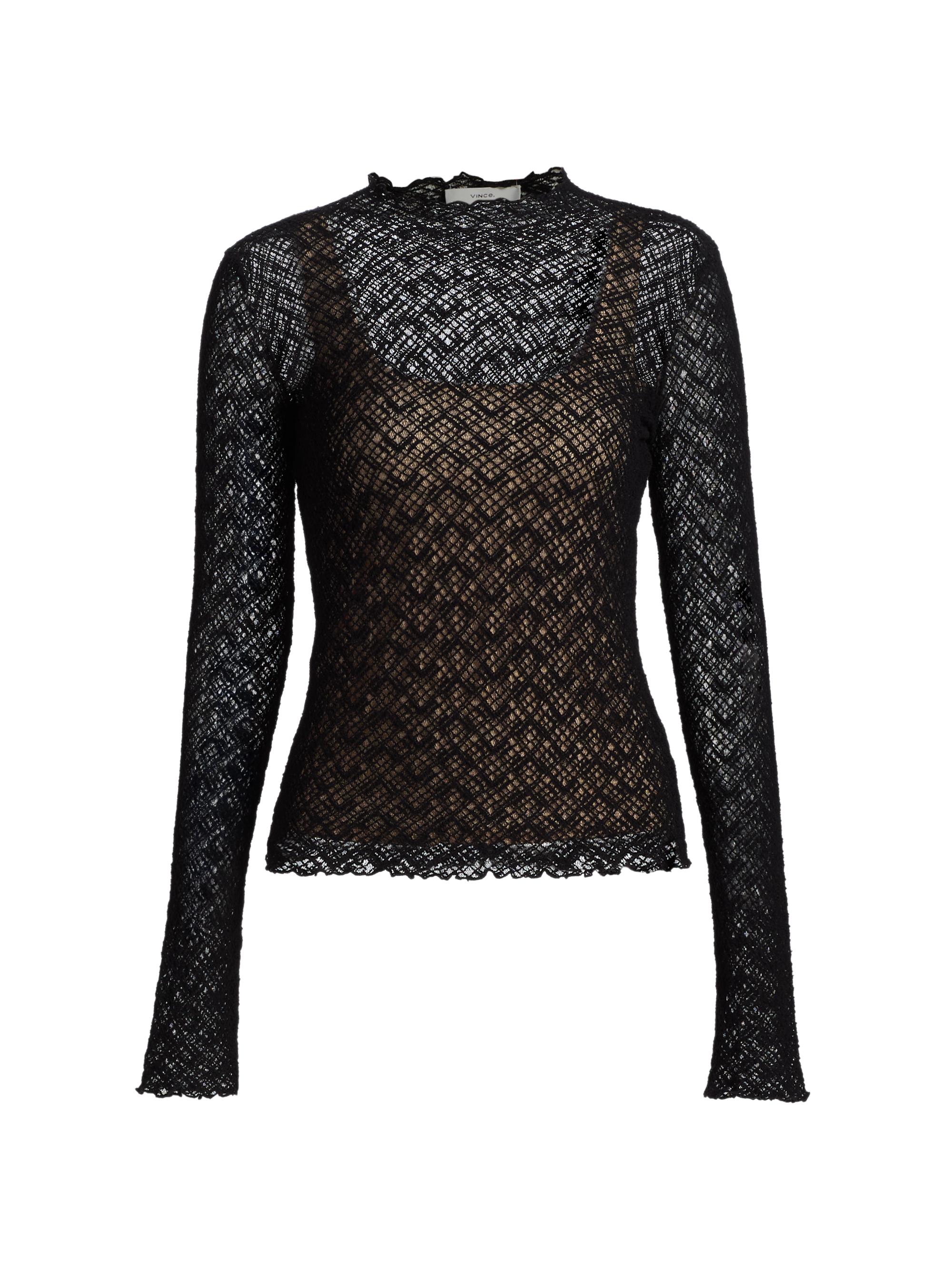 Cinq à Sept Halen Sheer Mesh Top | Saks Fifth Avenue