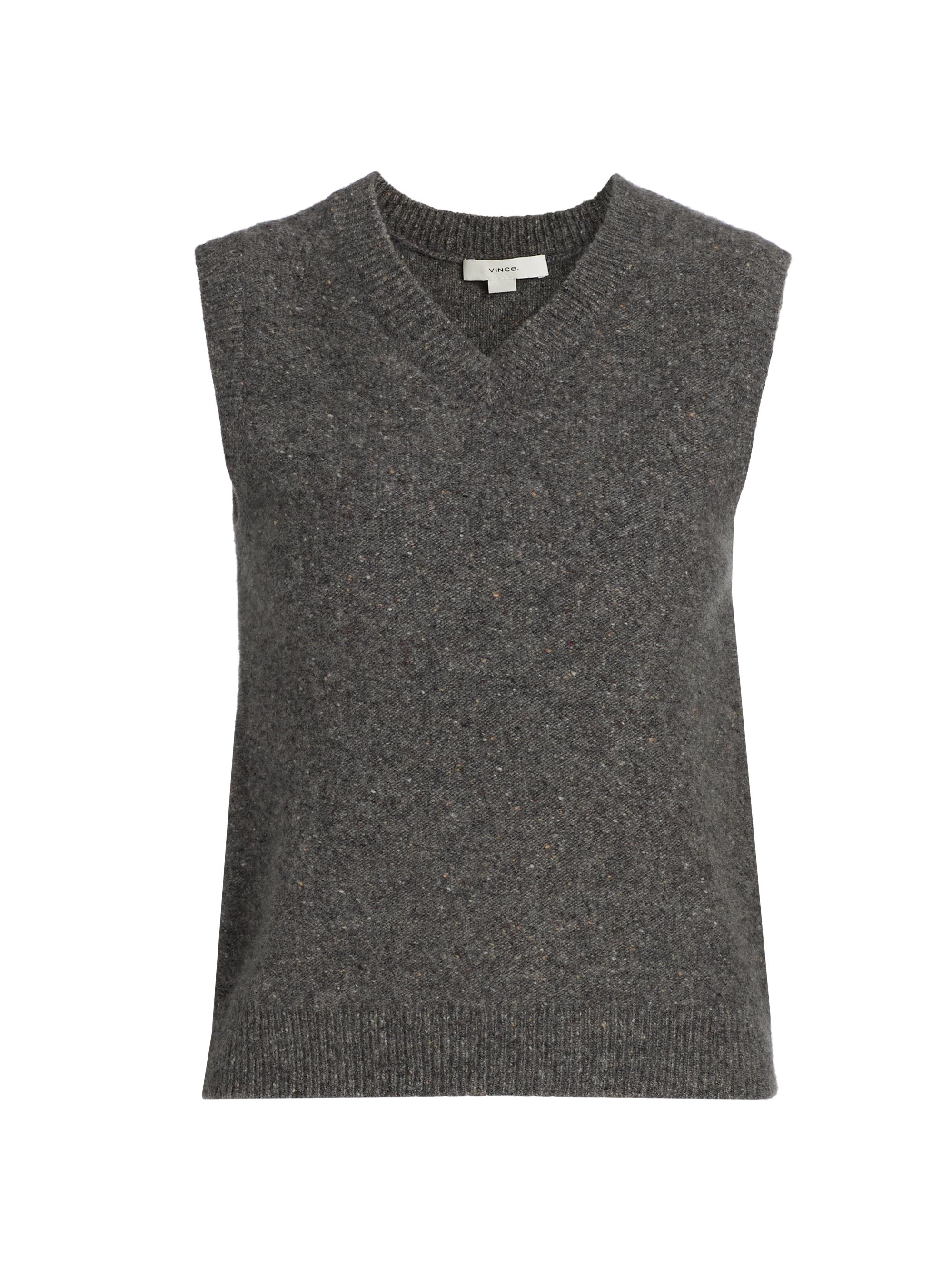 Vince Rib-Knit V-Neck Vest | Saks Fifth Avenue