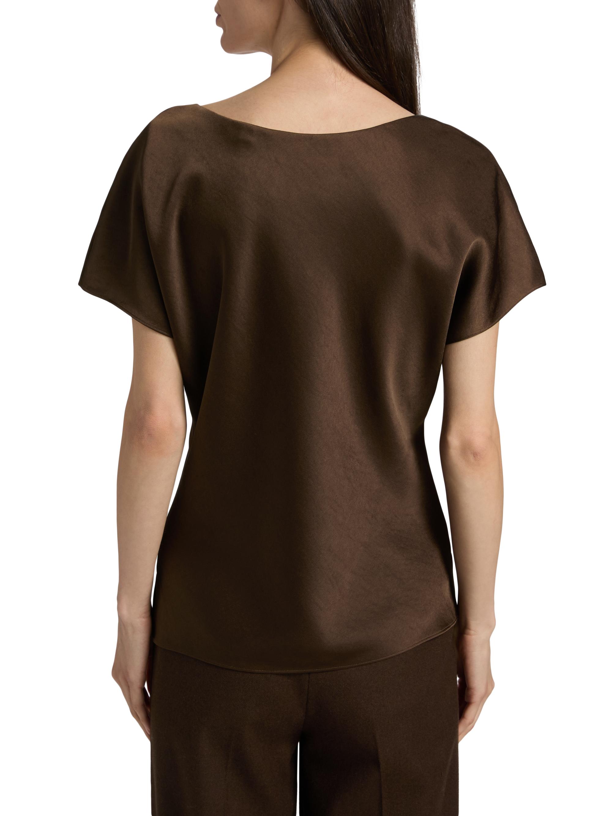 Vince Cap-Sleeve Satin V-Neck Blouse | Saks Fifth Avenue