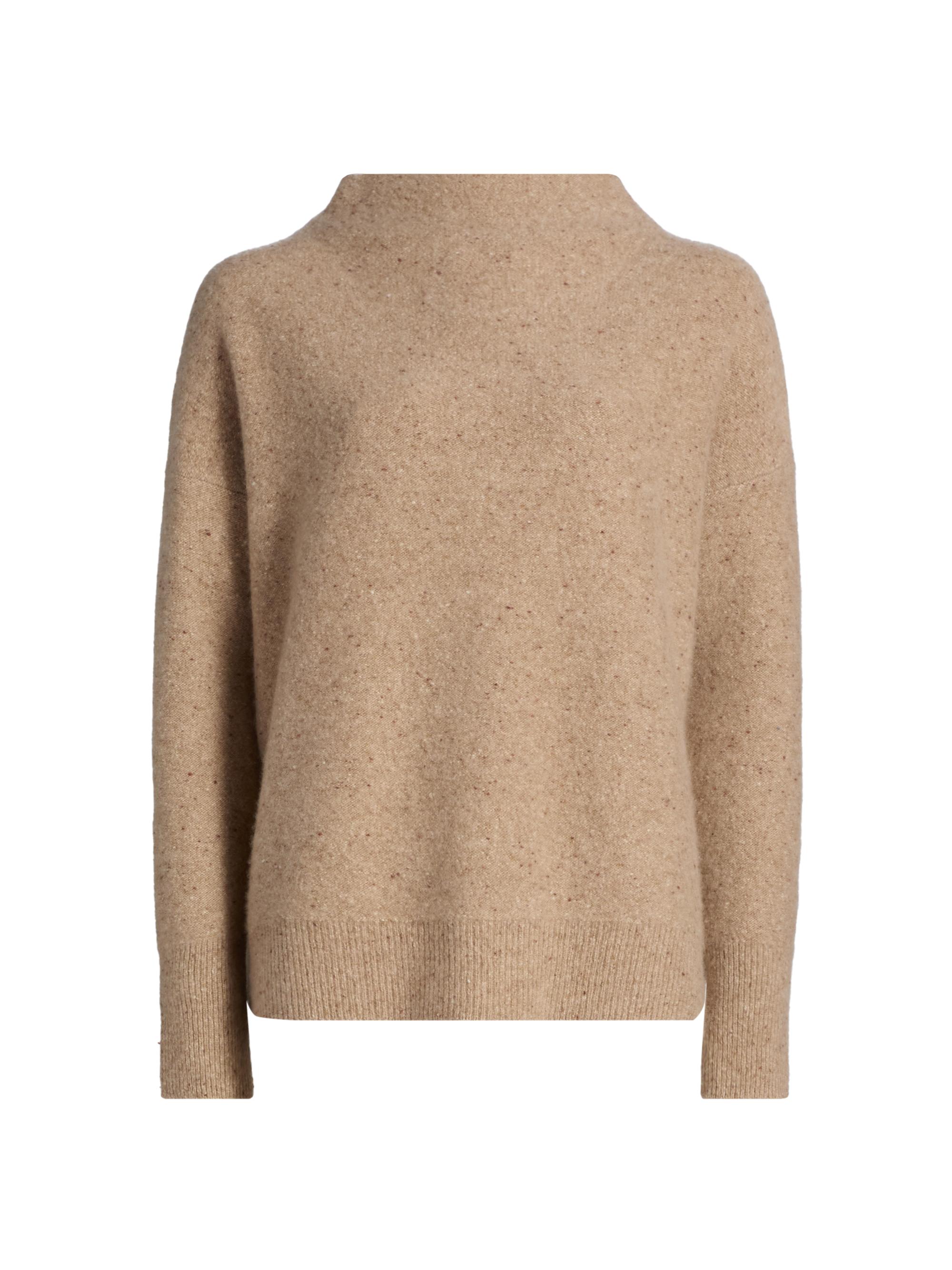 Vince Women's Donegal Cashmere Funnel-Neck Sweater - Oat Donegal