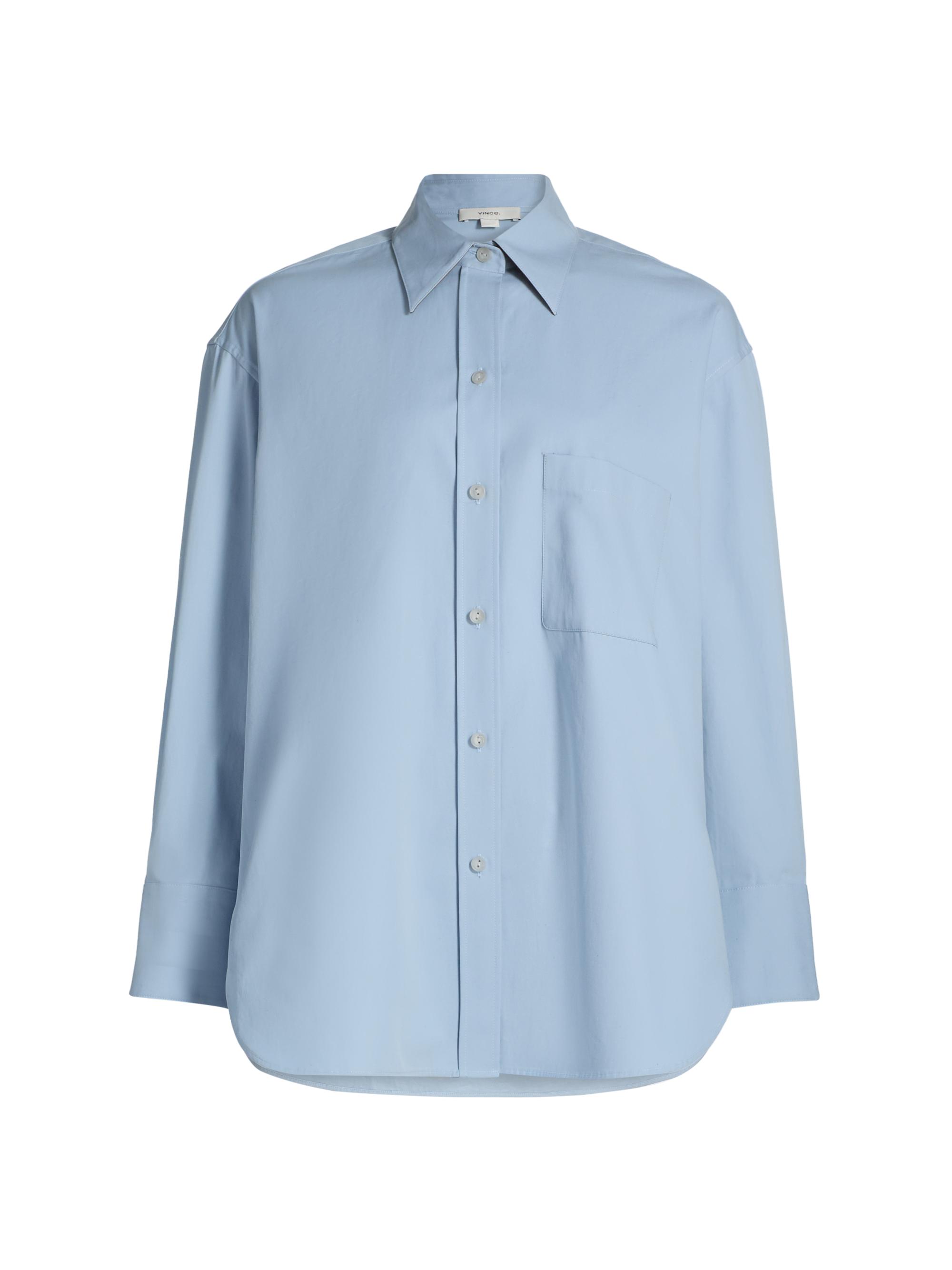 Vince Women's Oversized Cotton Button-Front Shirt - Amalfi