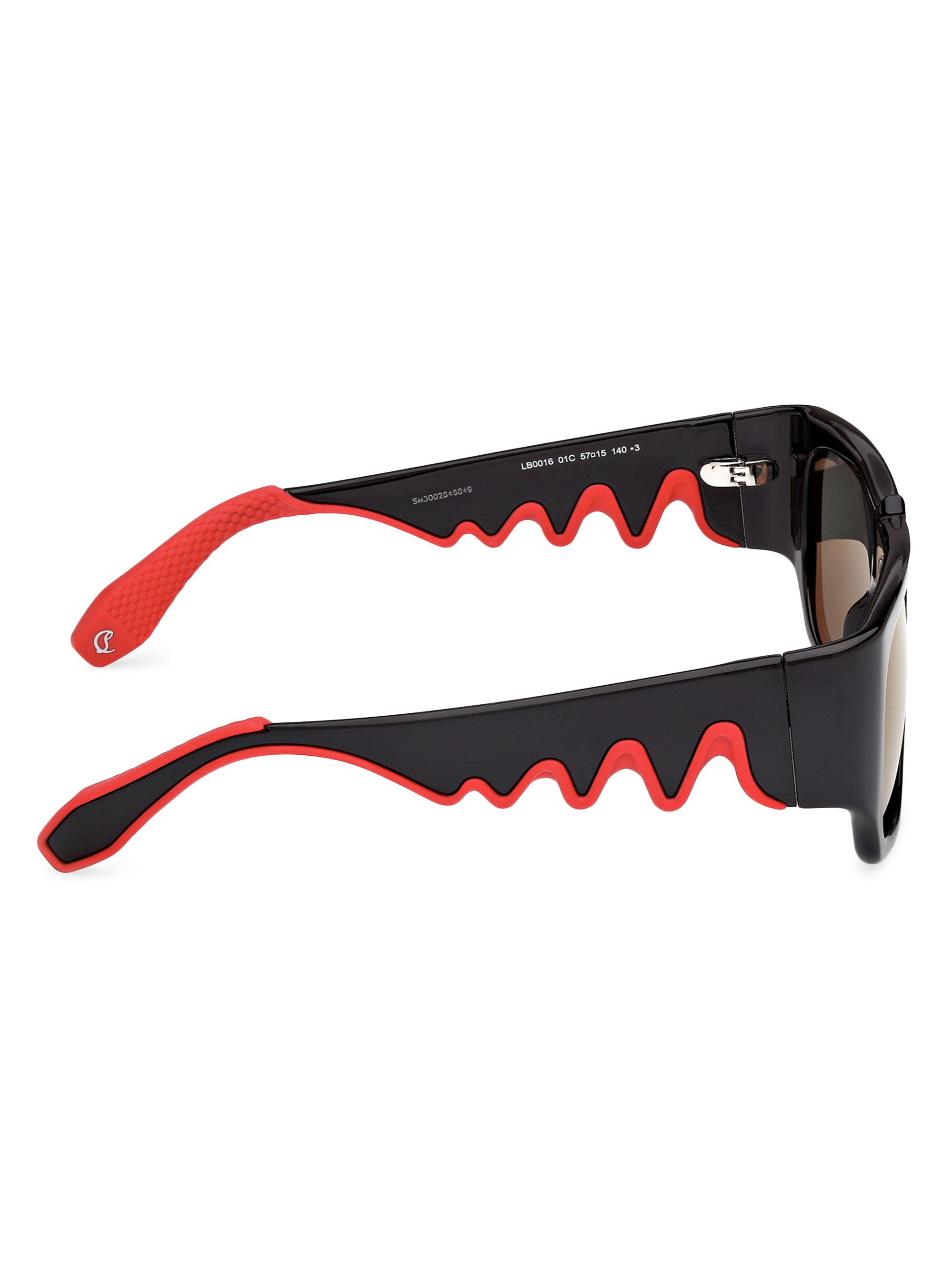 Christian Louboutin Loubishark 57MM Square Sunglasses | Saks Fifth