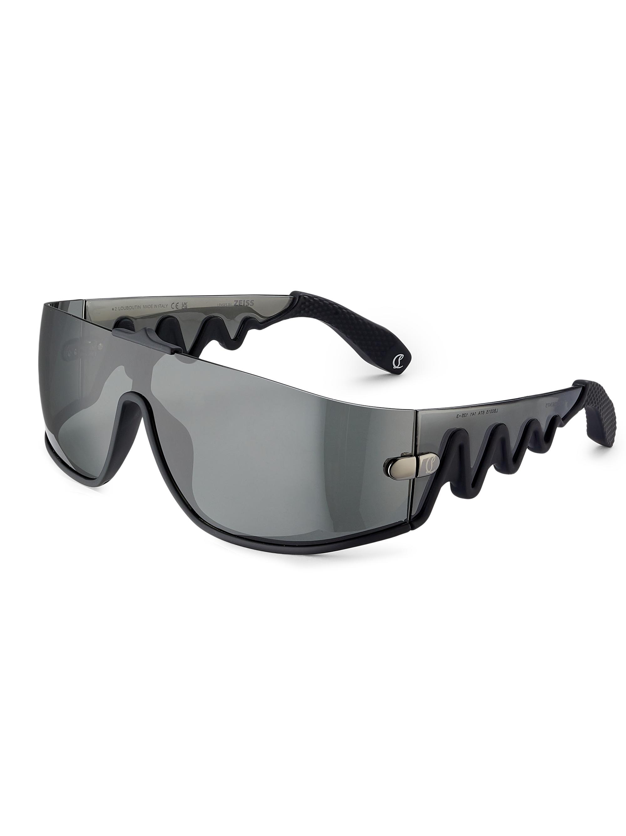 Christian Louboutin Men's Loubishark Shield Sunglasses - Black